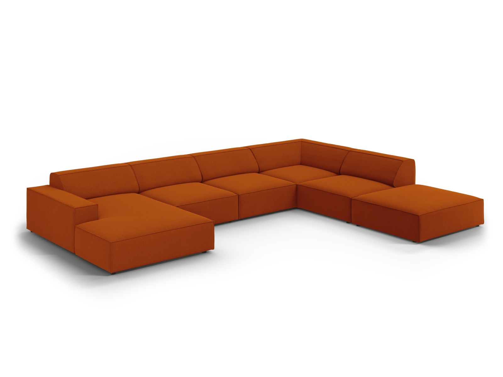 Modular Panoramic Right Corner Sofa, "Jodie", 7 Seats, 361x258x77
