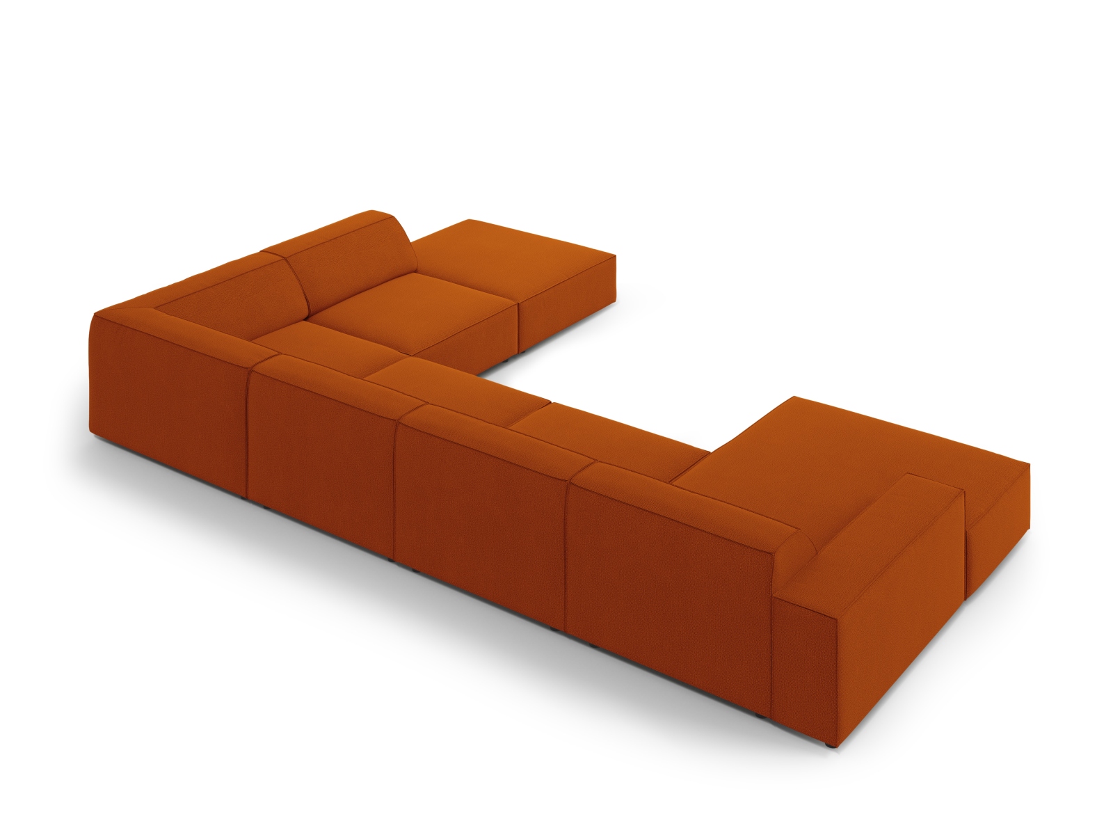 Modular Panoramic Right Corner Sofa, "Jodie", 7 Seats, 361x258x77
