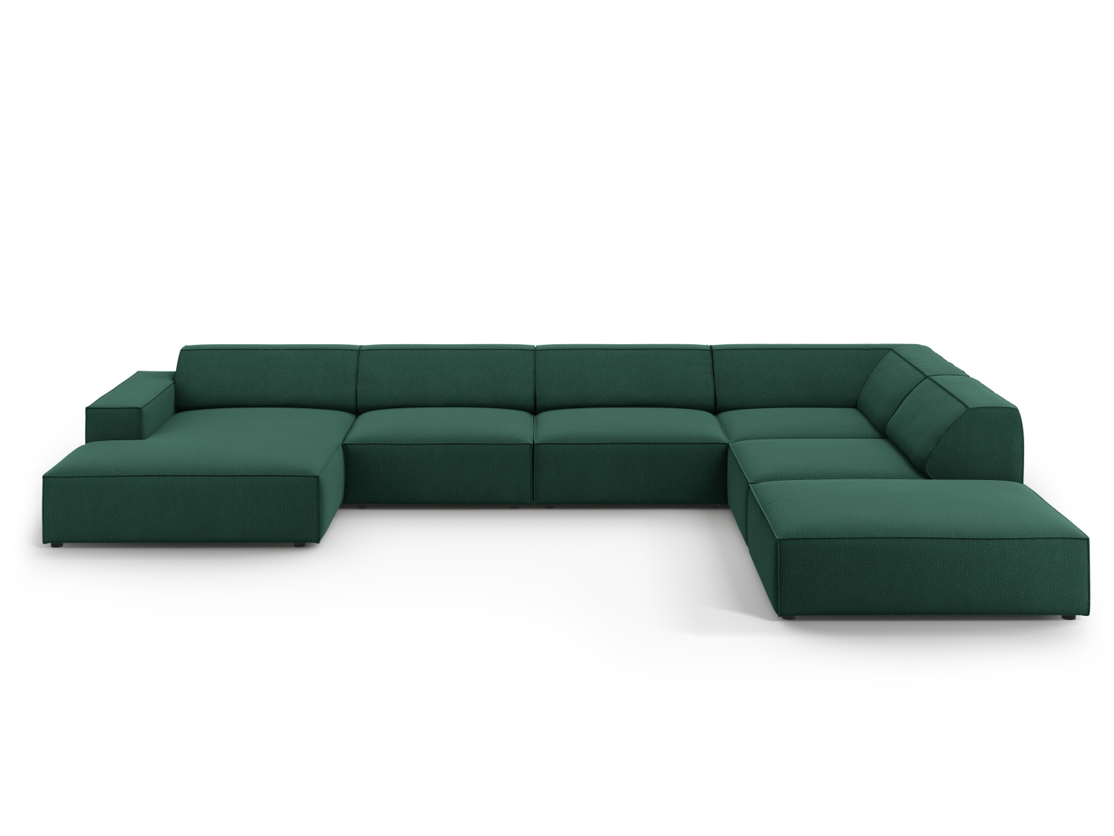 Modular Panoramic Right Corner Sofa, "Jodie", 7 Seats, 361x258x77