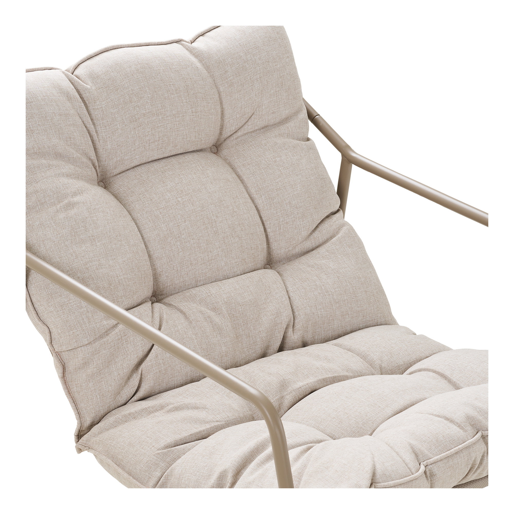 Nilo Lounge set, steel, sand, incl. cushions