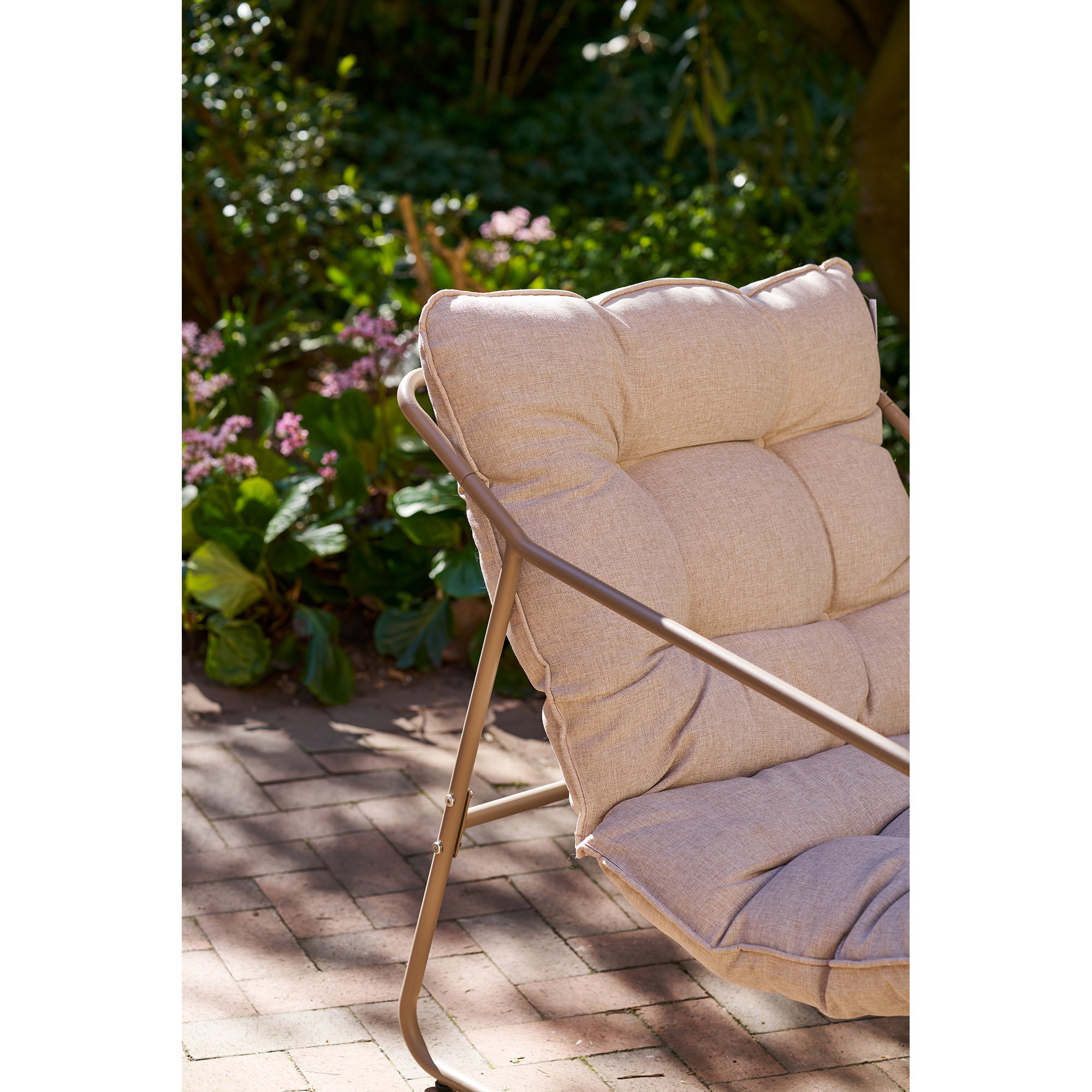 Nilo Lounge set, steel, sand, incl. cushions