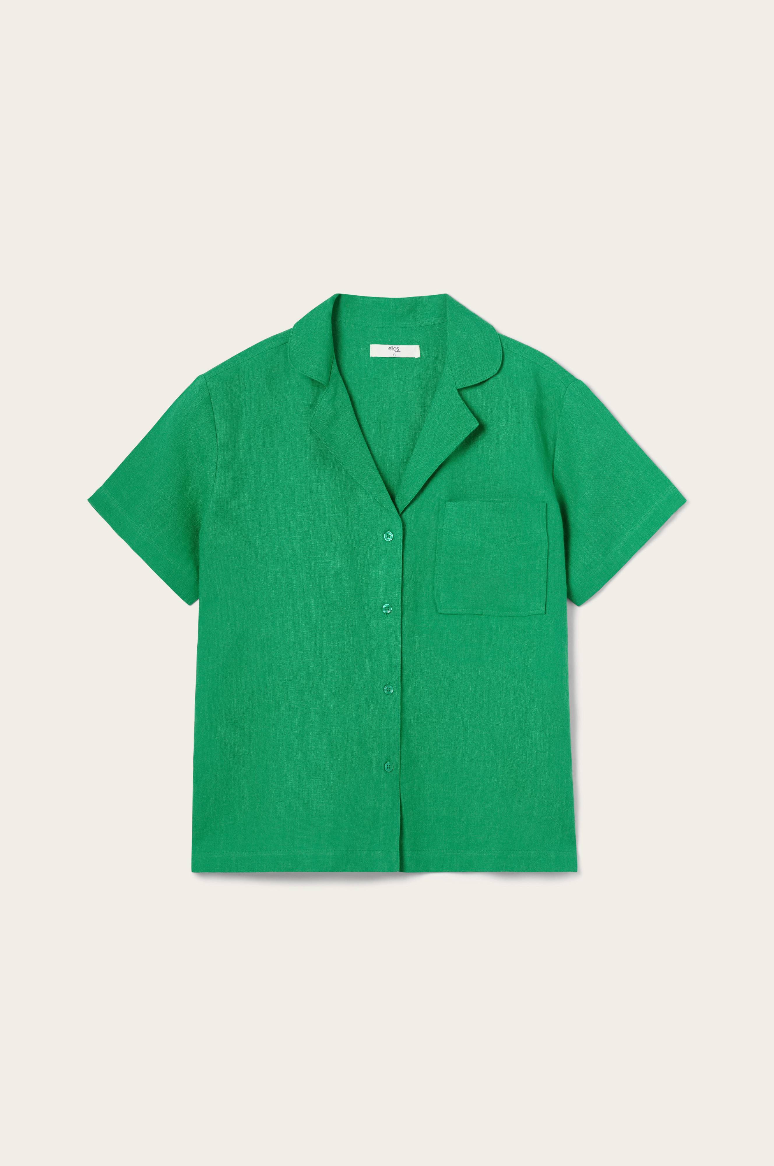 Pysjamasskjorte Candice Camp Collar i lin