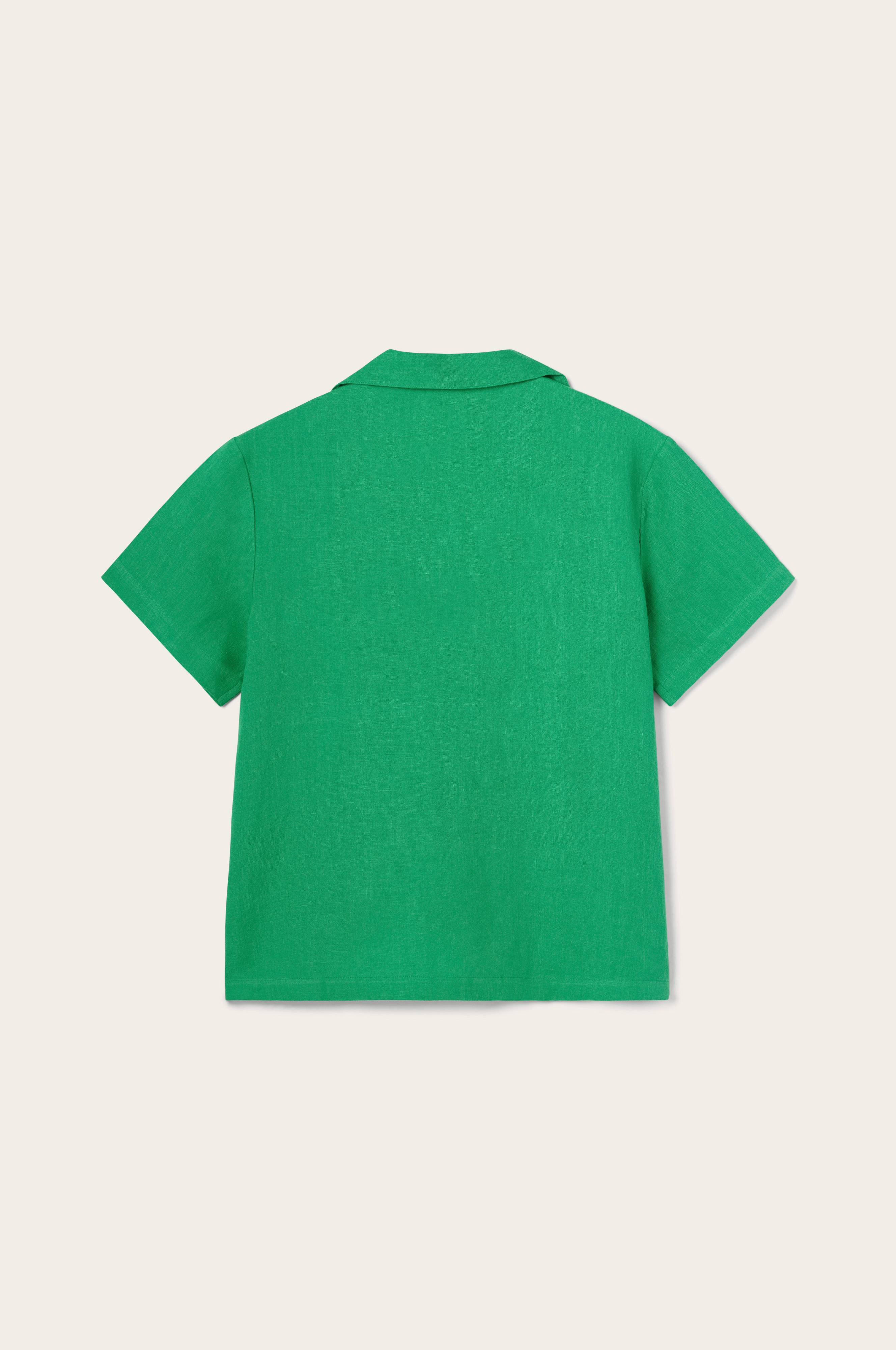 Pysjamasskjorte Candice Camp Collar i lin