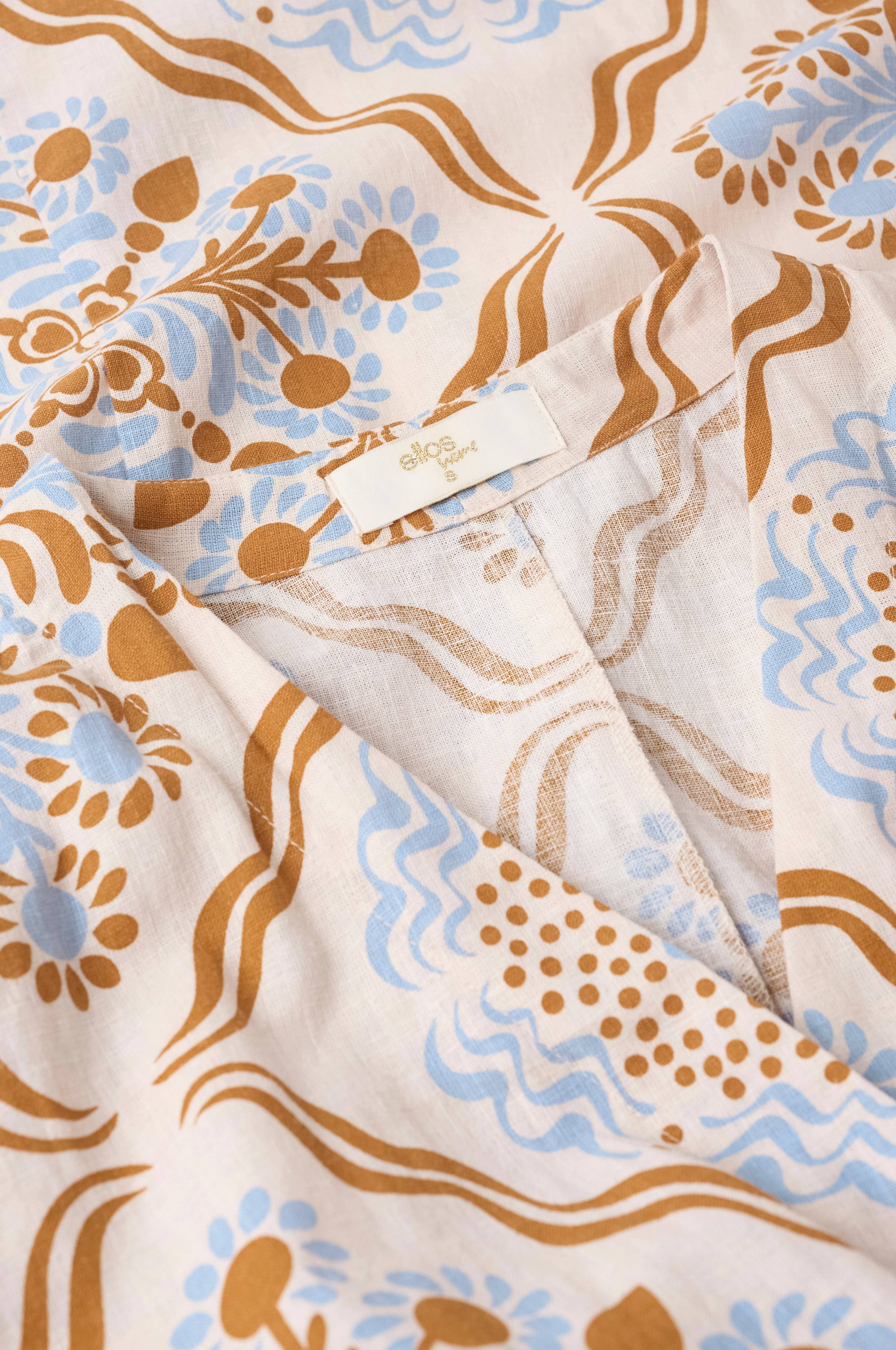 Kimono Elly Tile Kimono i resirkulert halvlinne