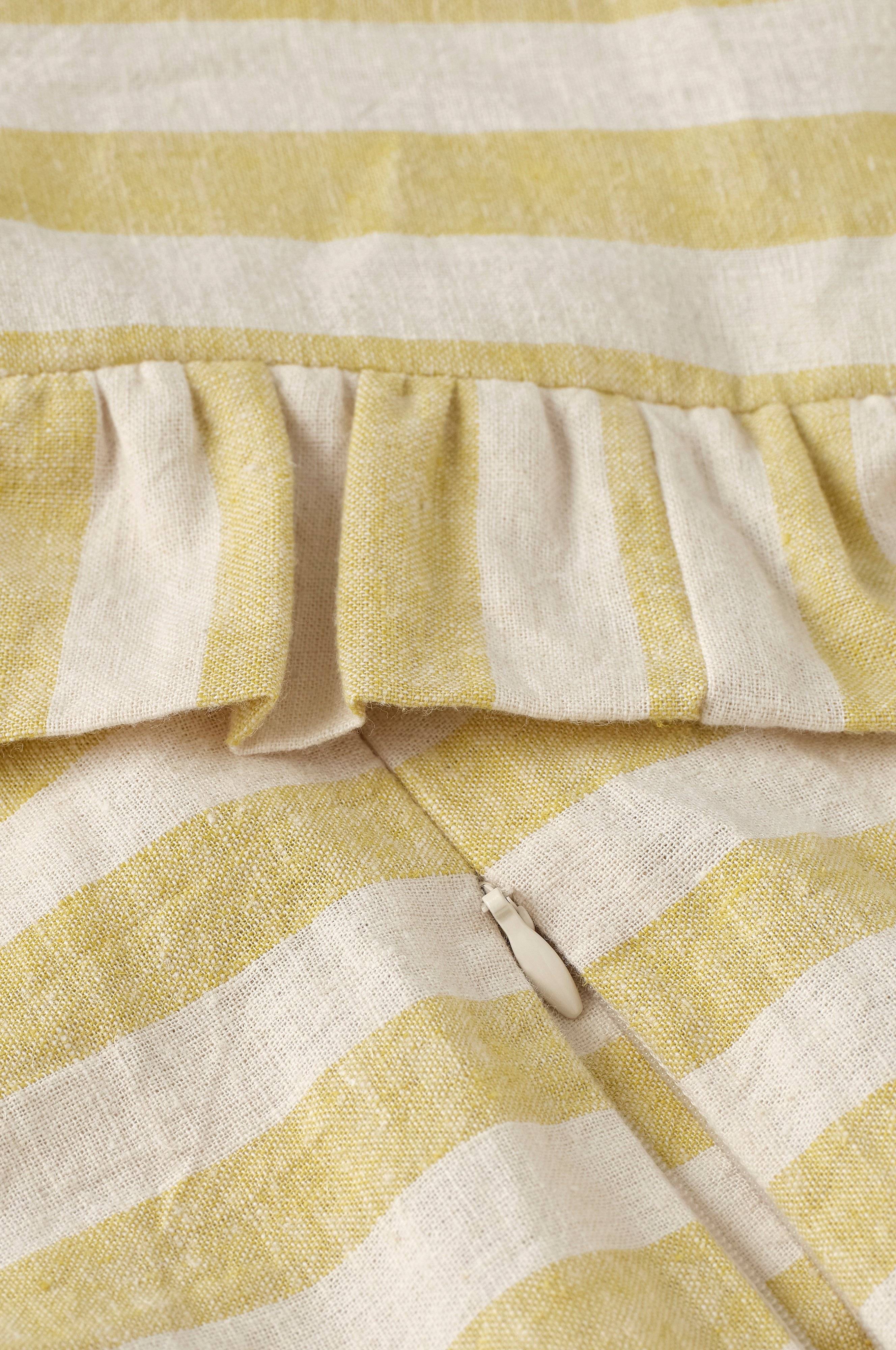 Putetrekk Elly Classic Stripe i resirkulert halvlinne