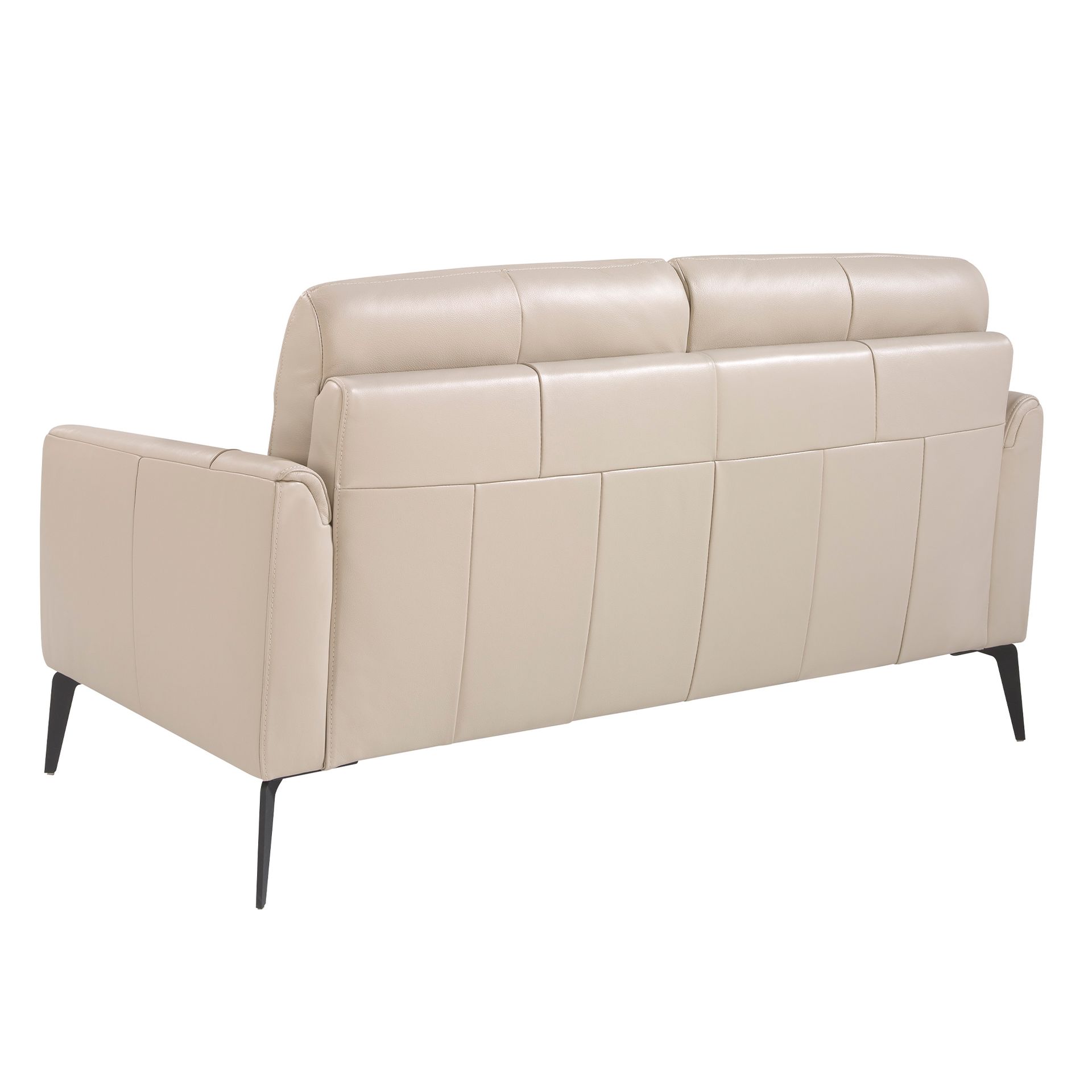 2 seater leather sofa grey taupe