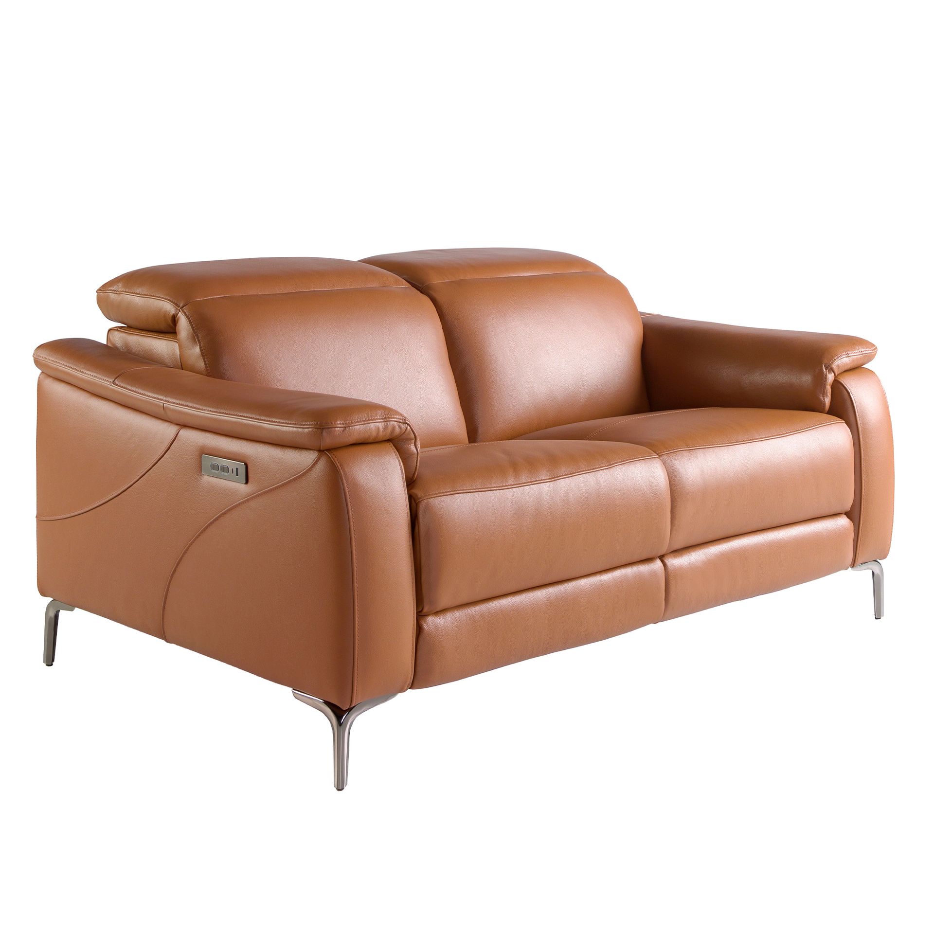 2 seater relax sofa in brown leather