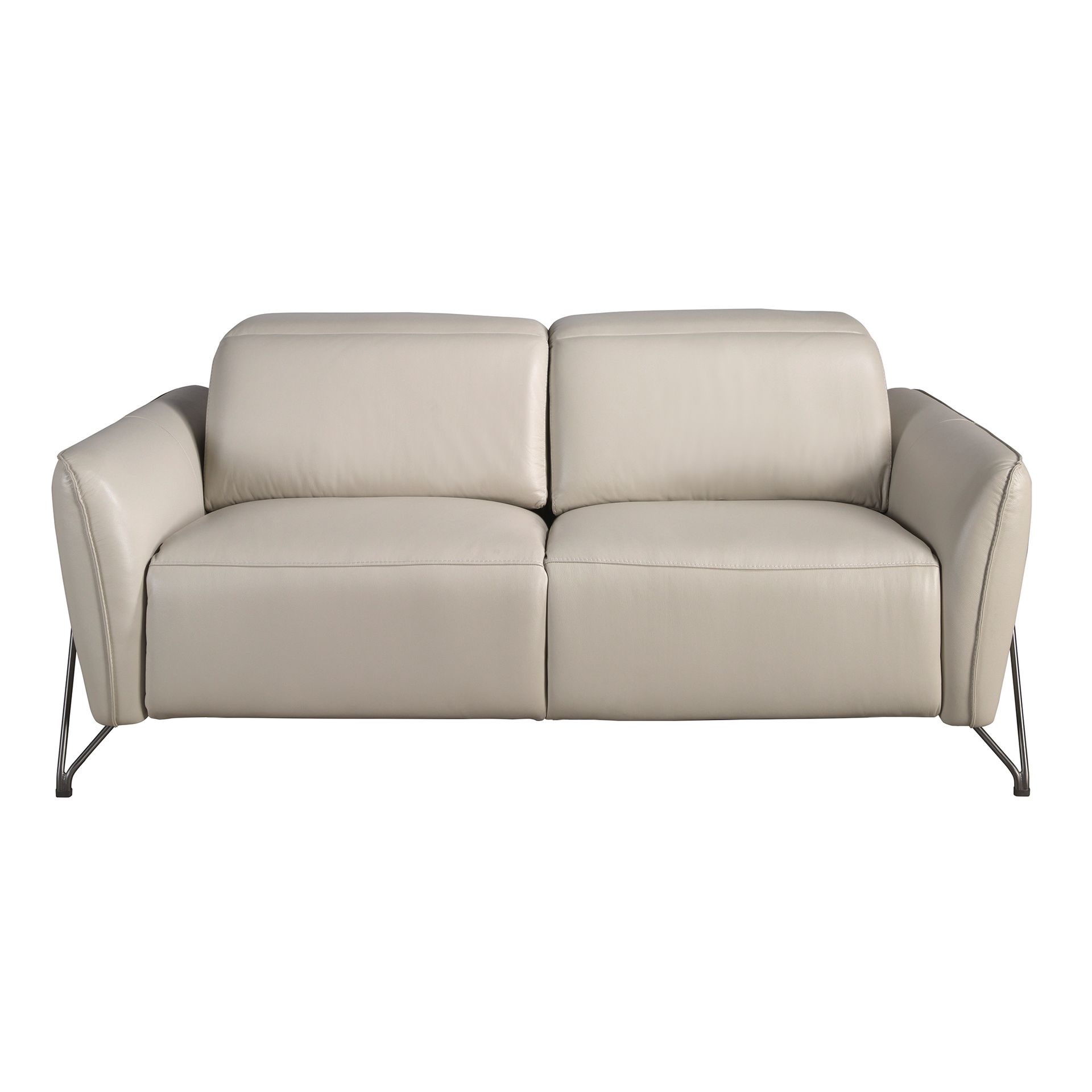 2 seater relaxation sofa in sand leather