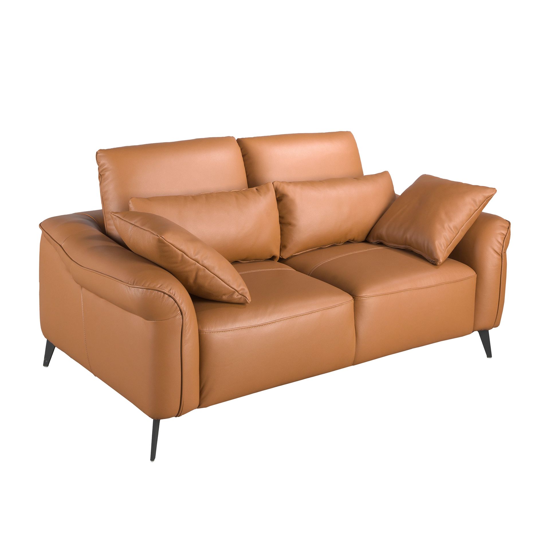 2 seater sofa brown leather