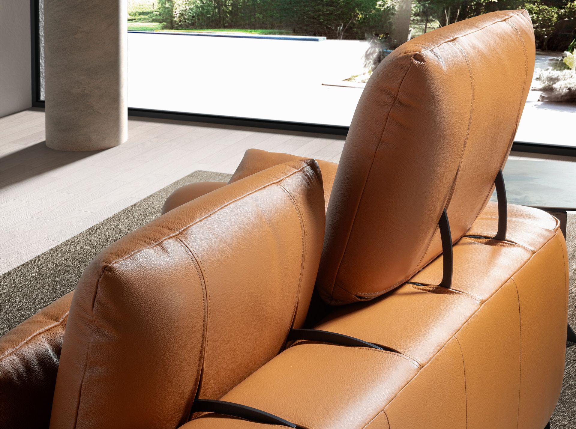 2 seater sofa brown leather