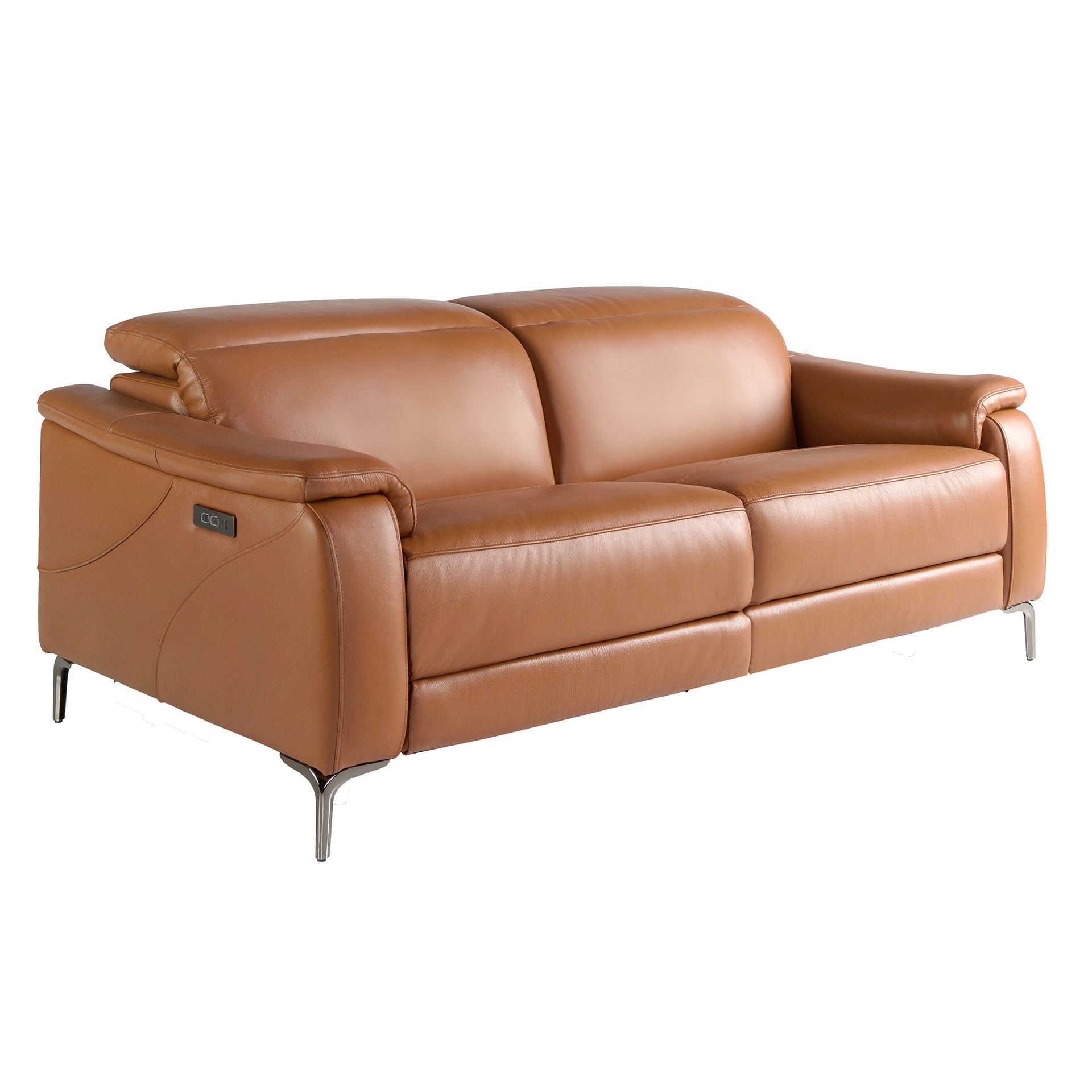 3 seater relax sofa in brown leather