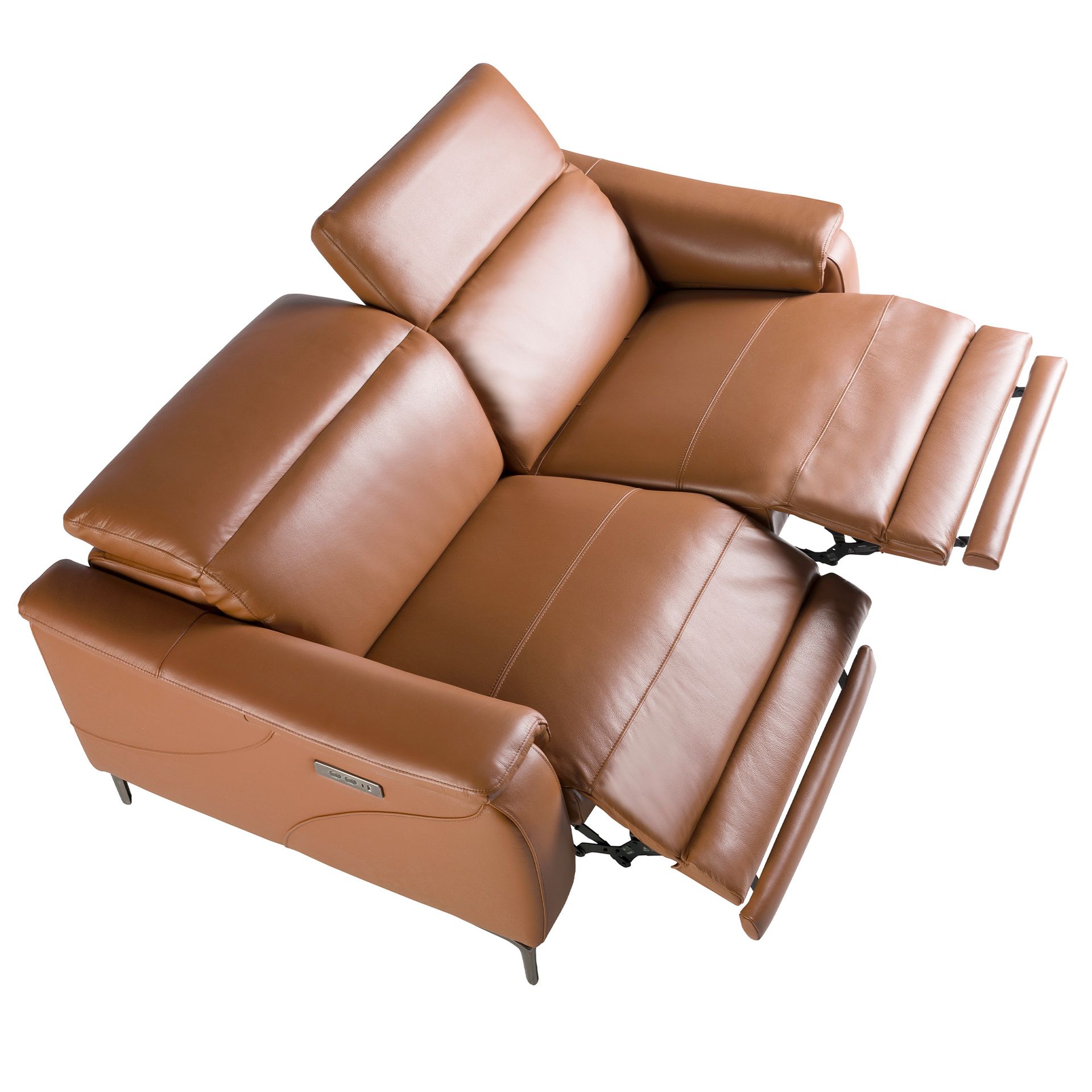 3 seater relax sofa in brown leather