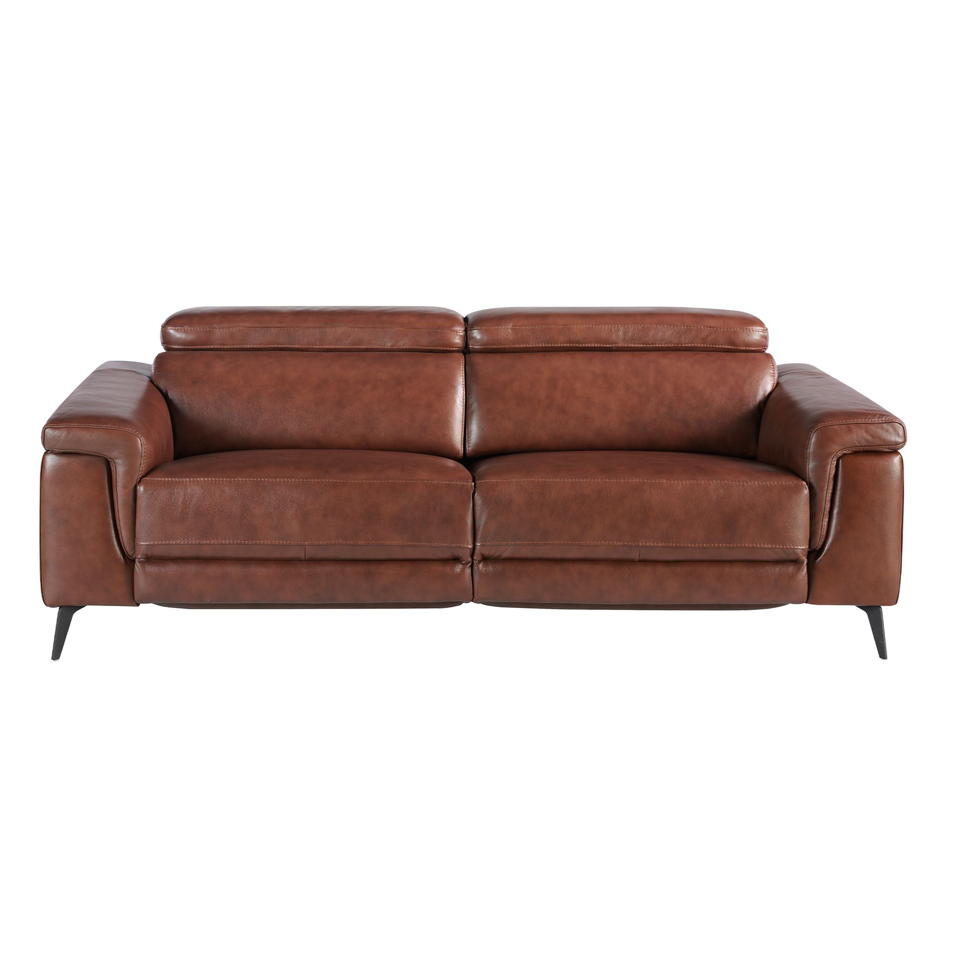 3 seater relaxation sofa in brown leather