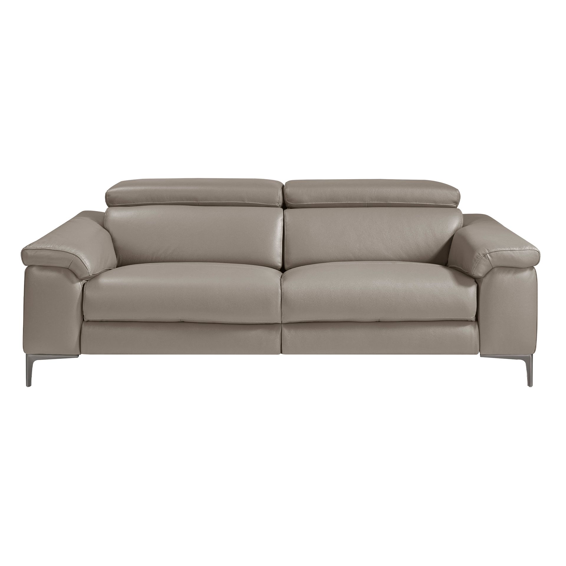 3 seater relaxation sofa in dark grey leather