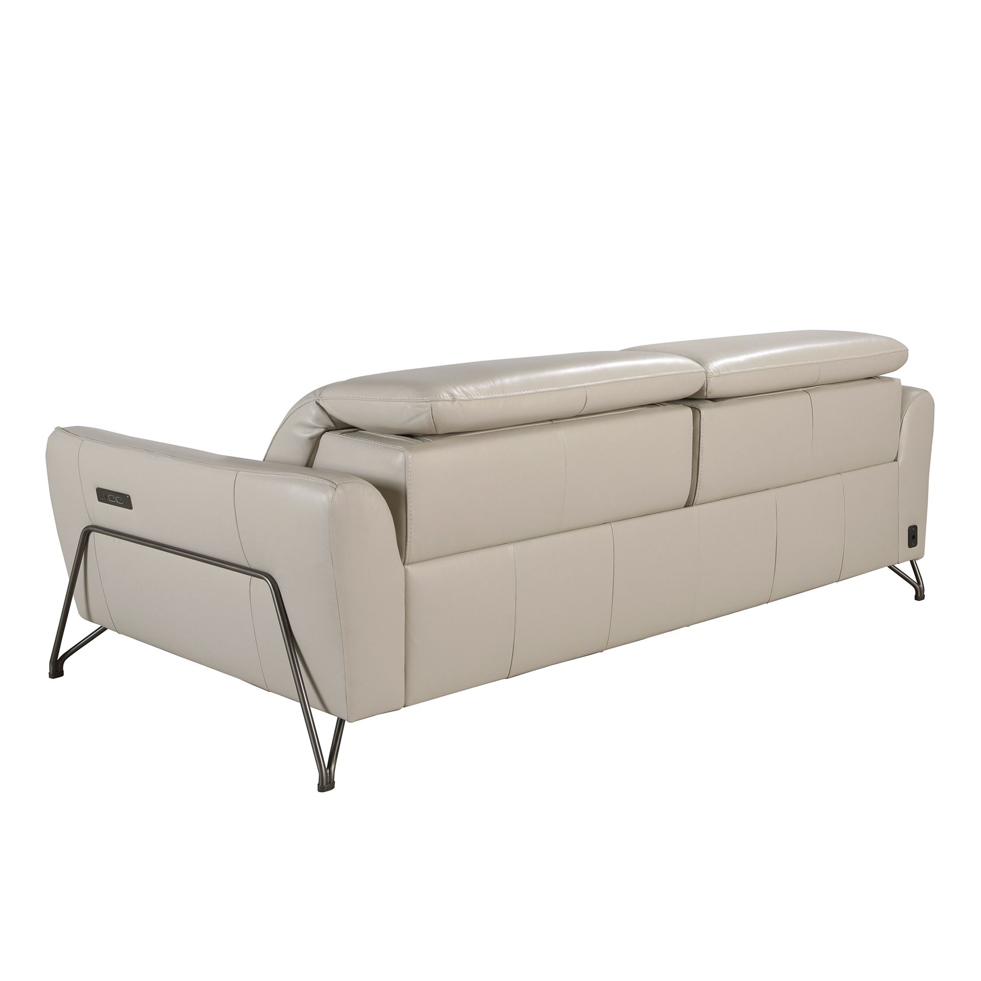 3 seater relaxation sofa in sand leather