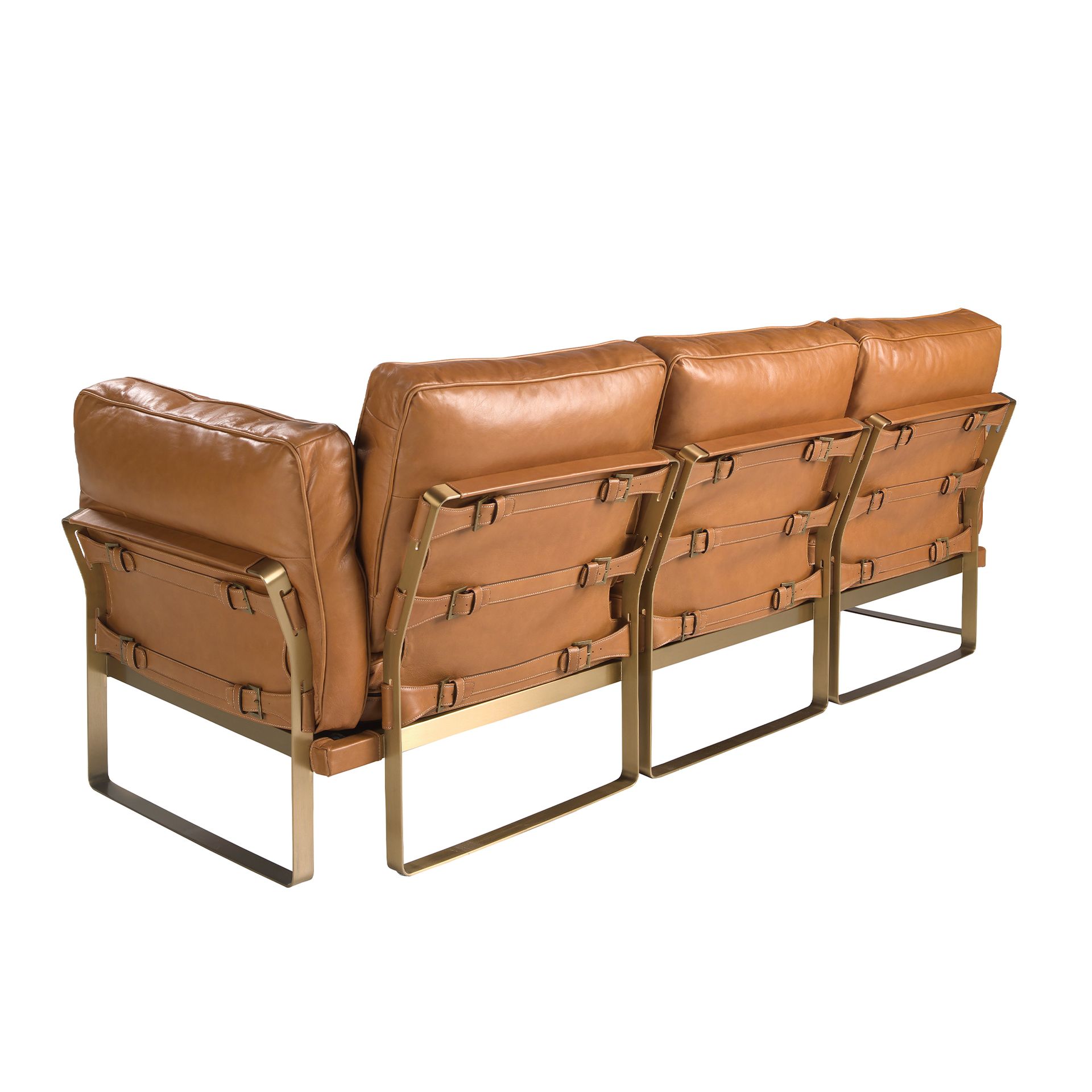3 seater sofa in camel leather