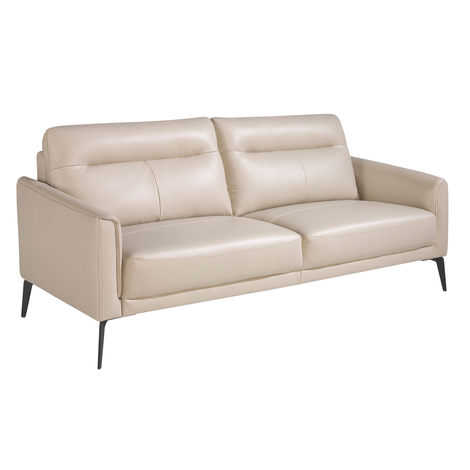 3 seater sofa in taupe grey leather