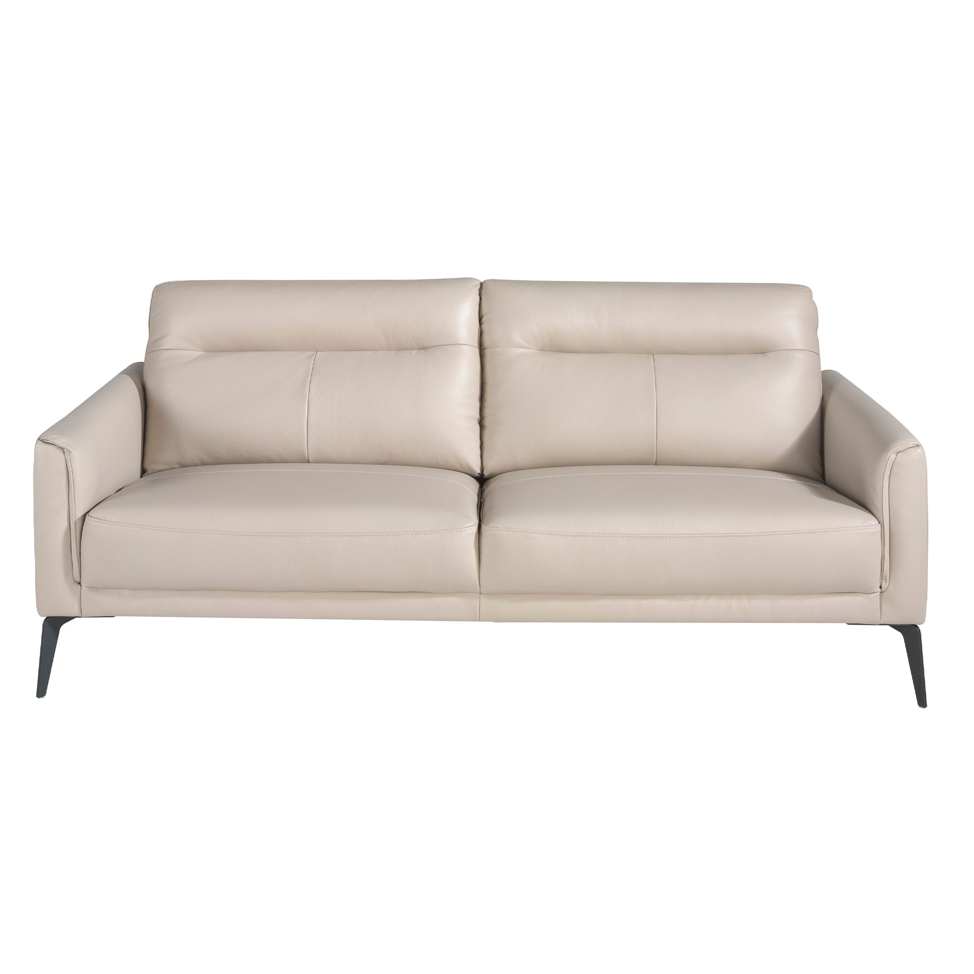 3 seater sofa in taupe grey leather