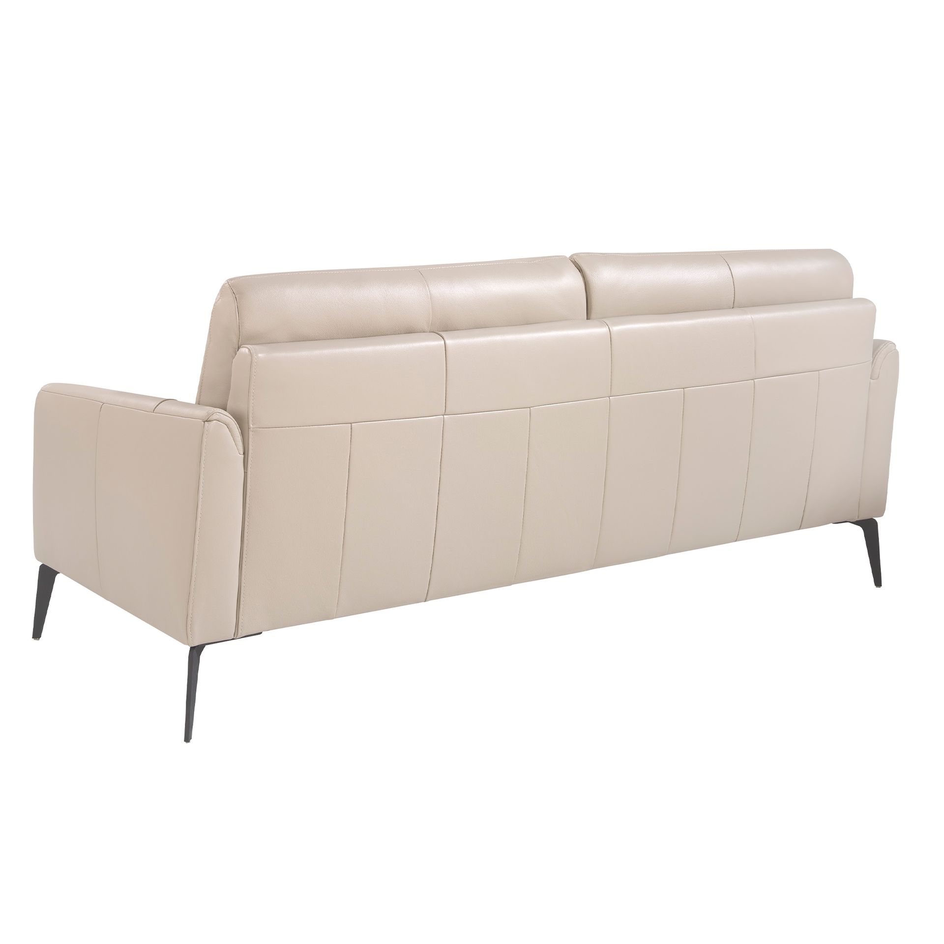 3 seater sofa in taupe grey leather