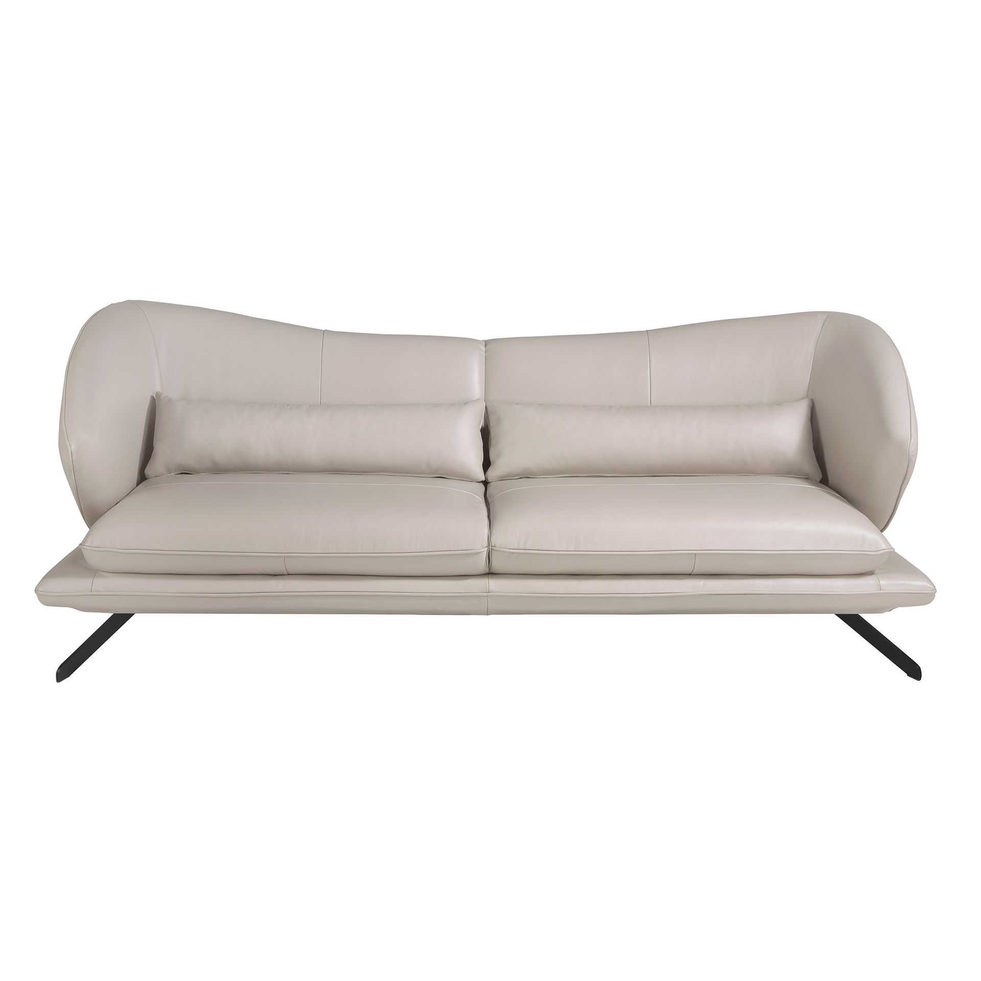 3 seater sofa in taupe grey leather