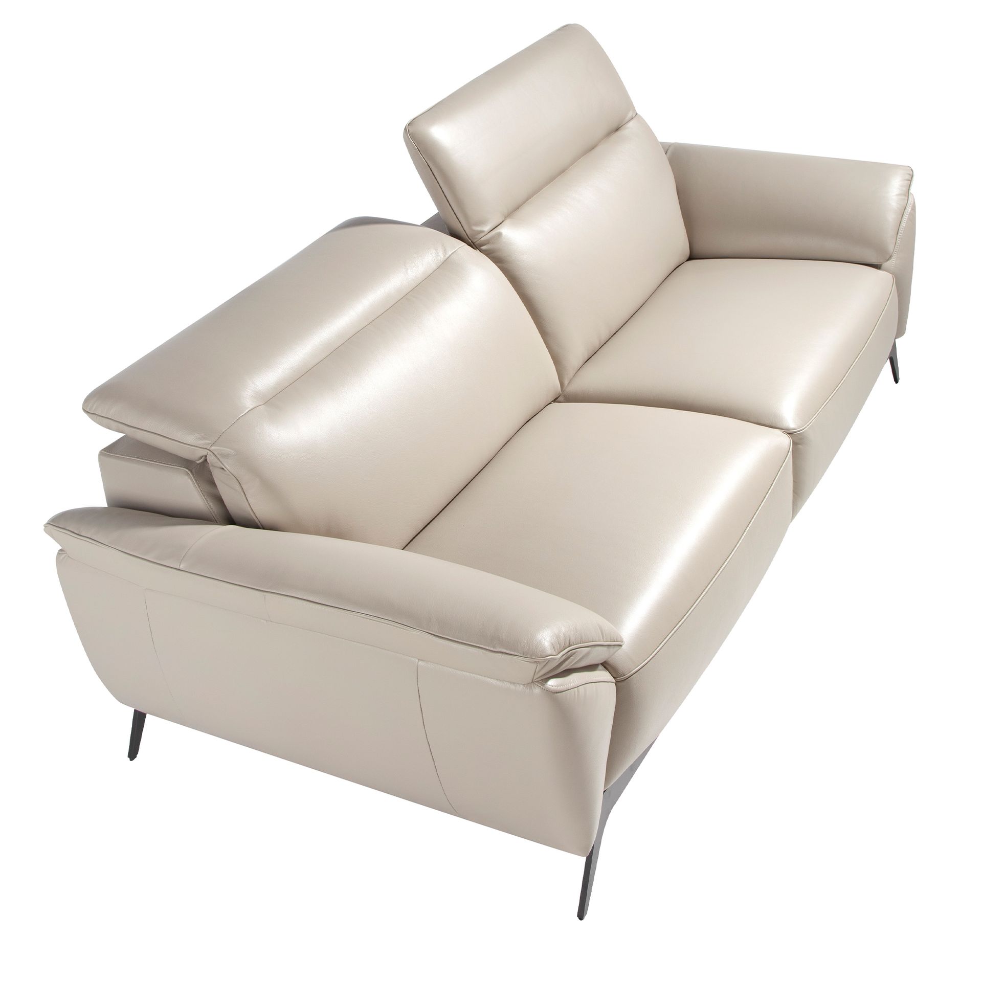 3 seater sofa in taupe leather