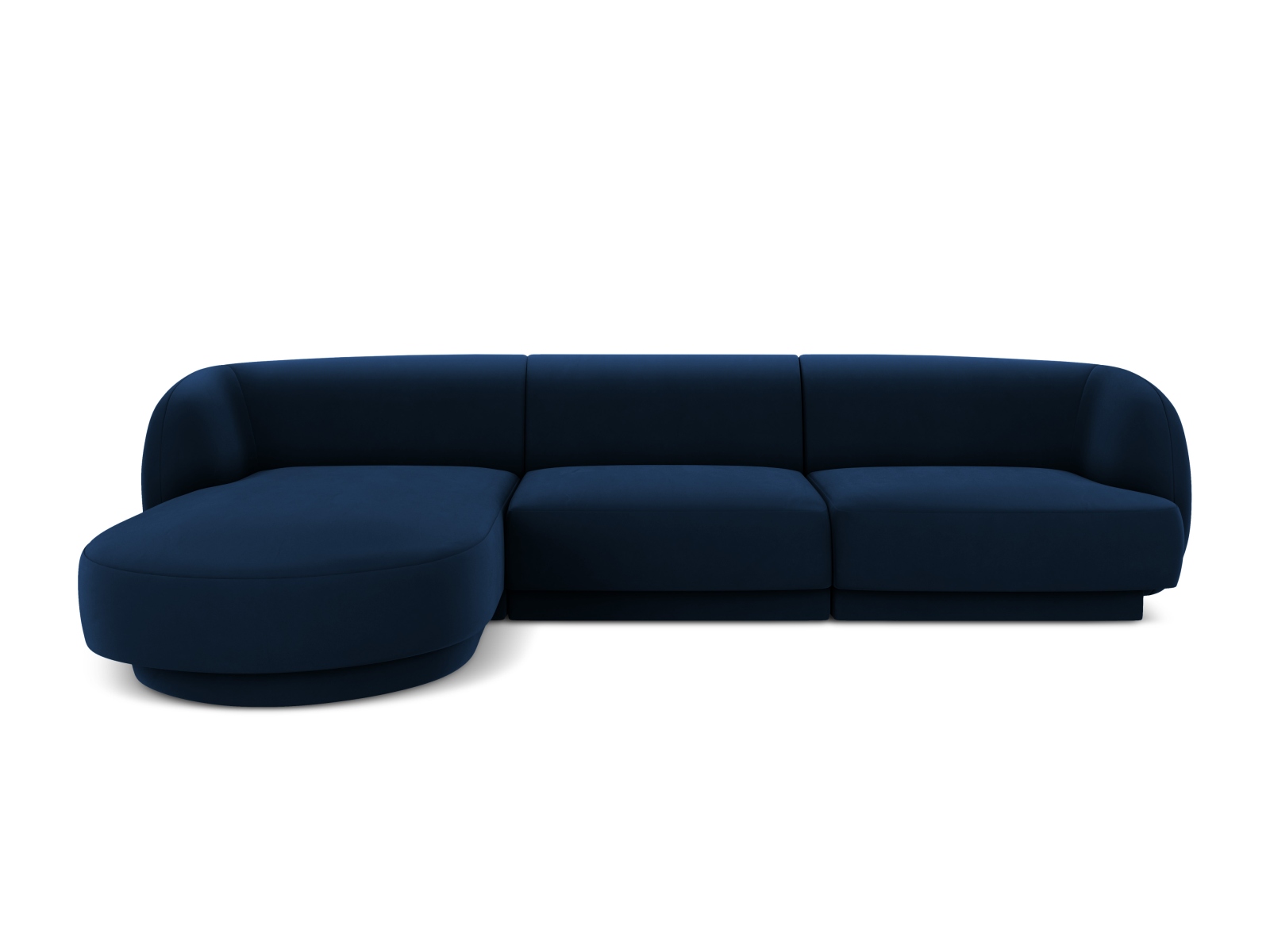 Velvet Left Corner Sofa, "Miley", 4 Seats, 255x156x70