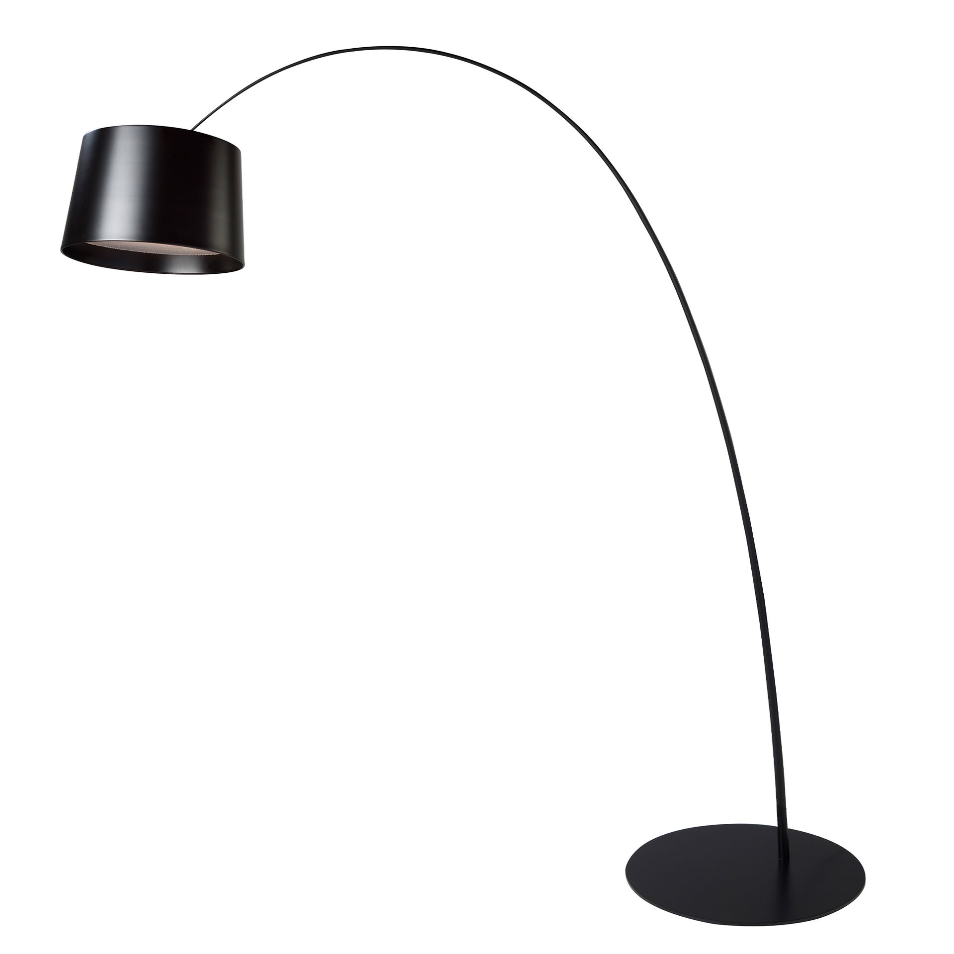 Adjustable floor lamp in black steel