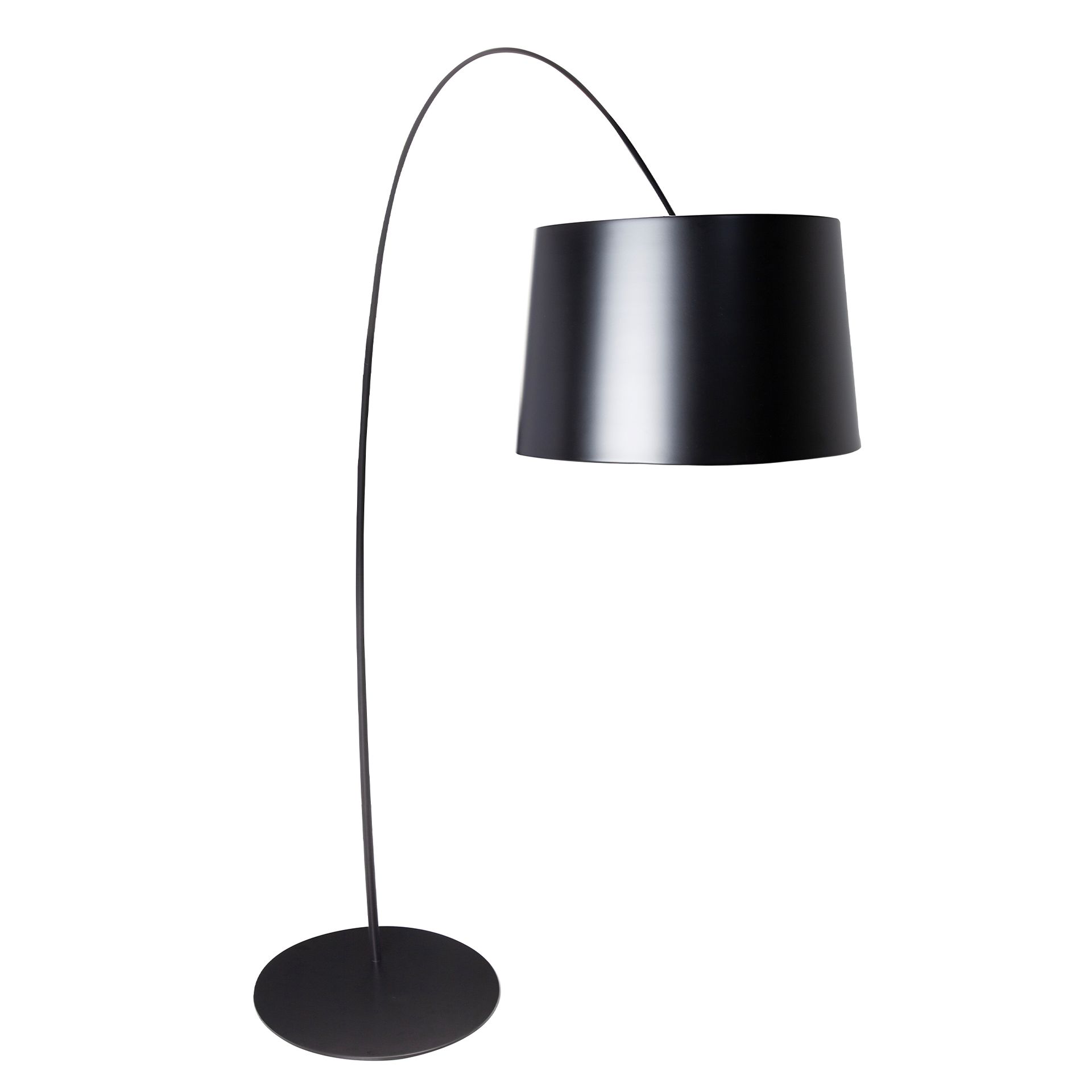 Adjustable floor lamp in black steel