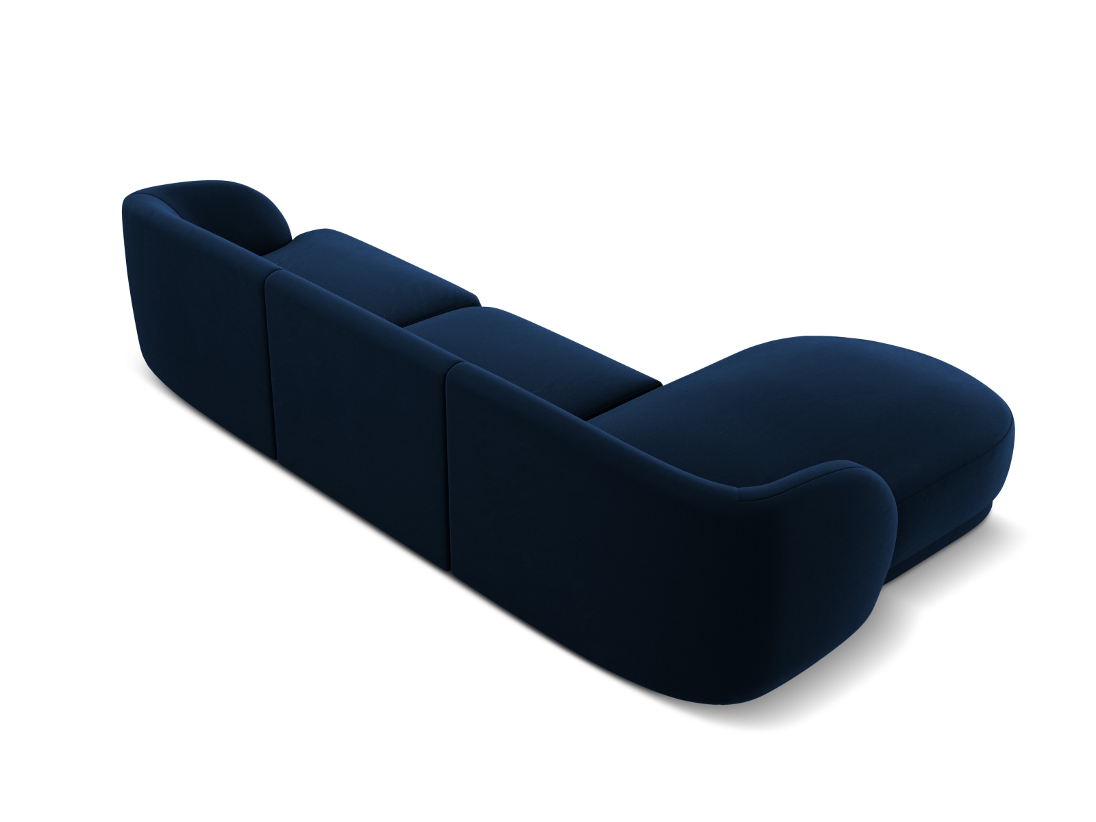 Velvet Left Corner Sofa, "Miley", 4 Seats, 255x156x70