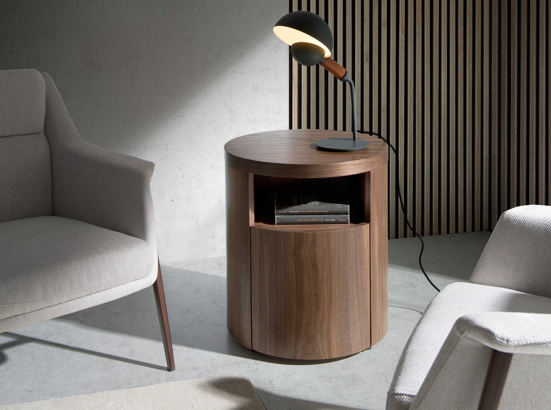 Bedside table walnut