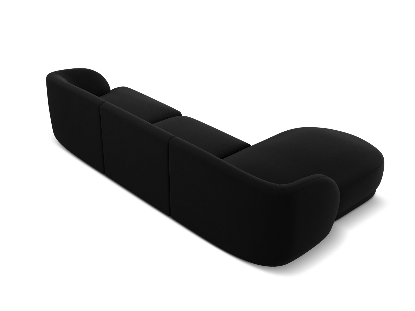 Velvet Left Corner Sofa, "Miley", 4 Seats, 255x156x70