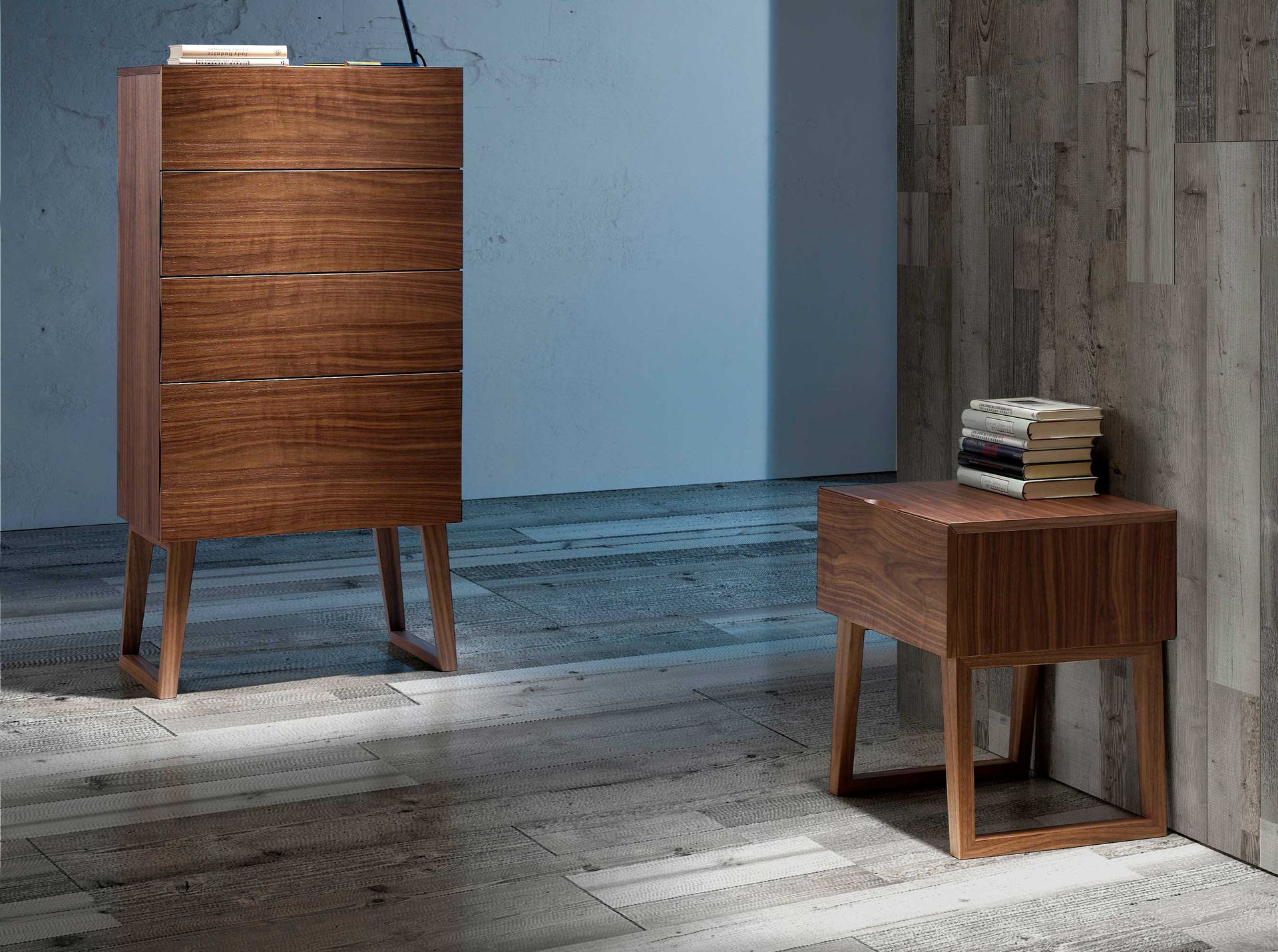 Bedside table walnut