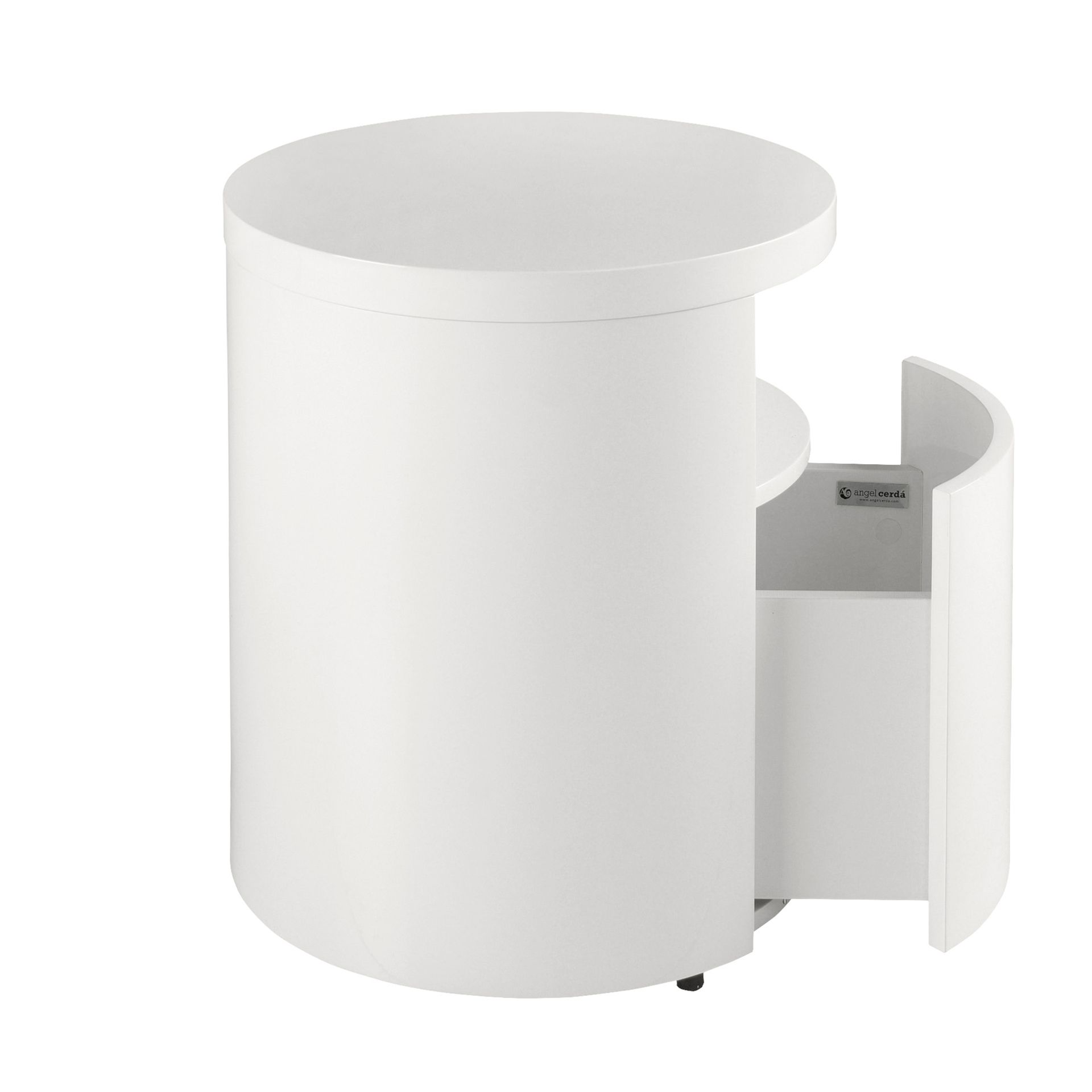 Bedside table white wood