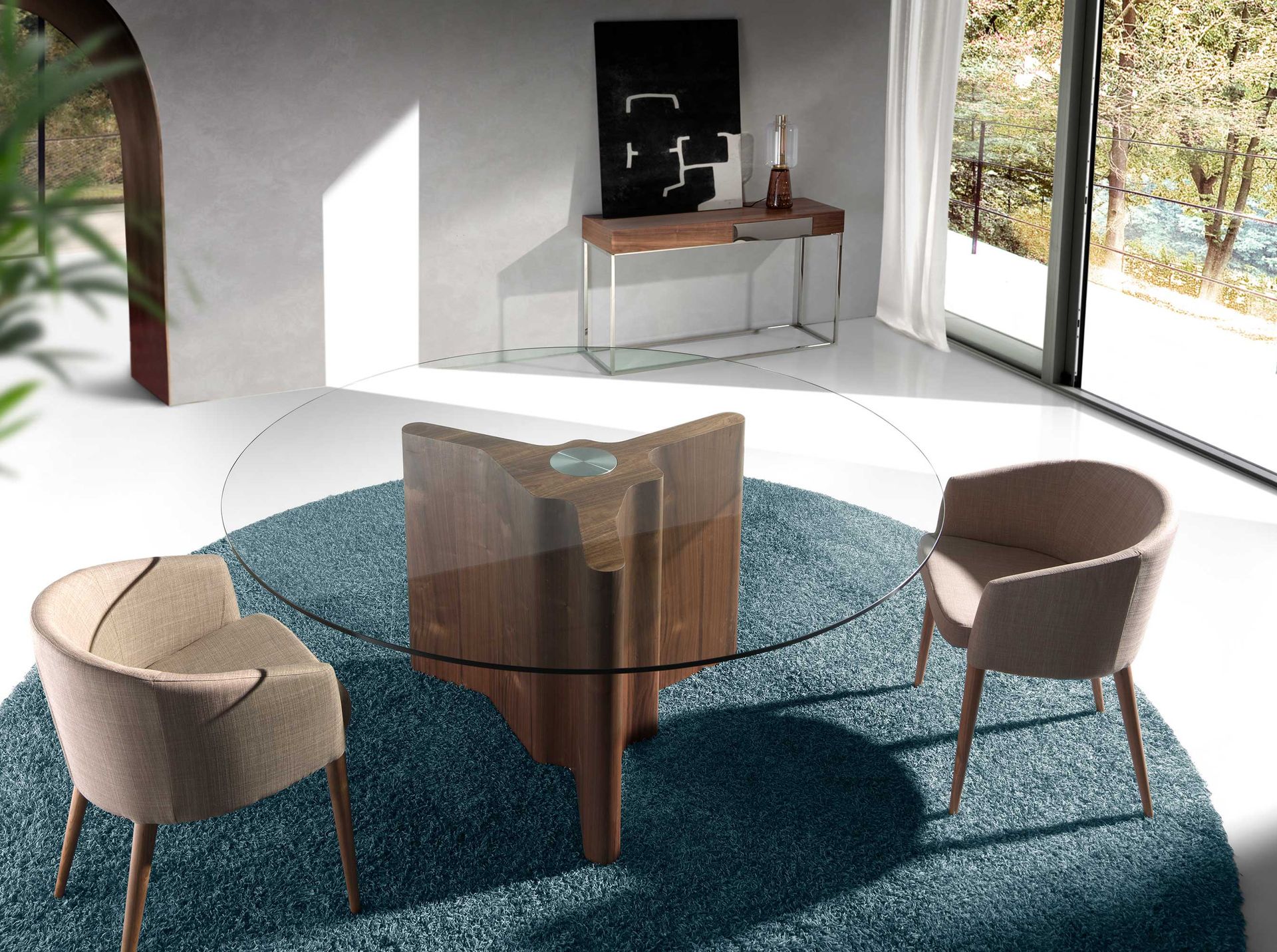 Beige fabric chair