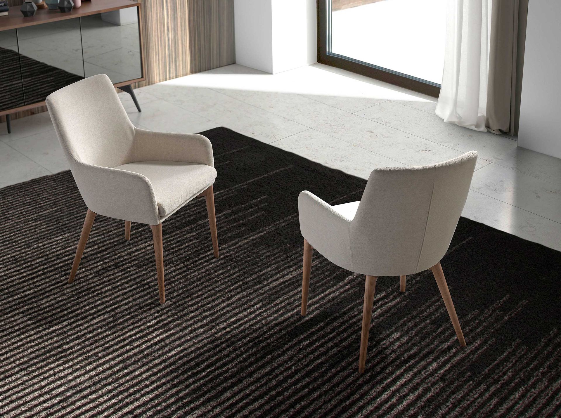 Beige fabric chair