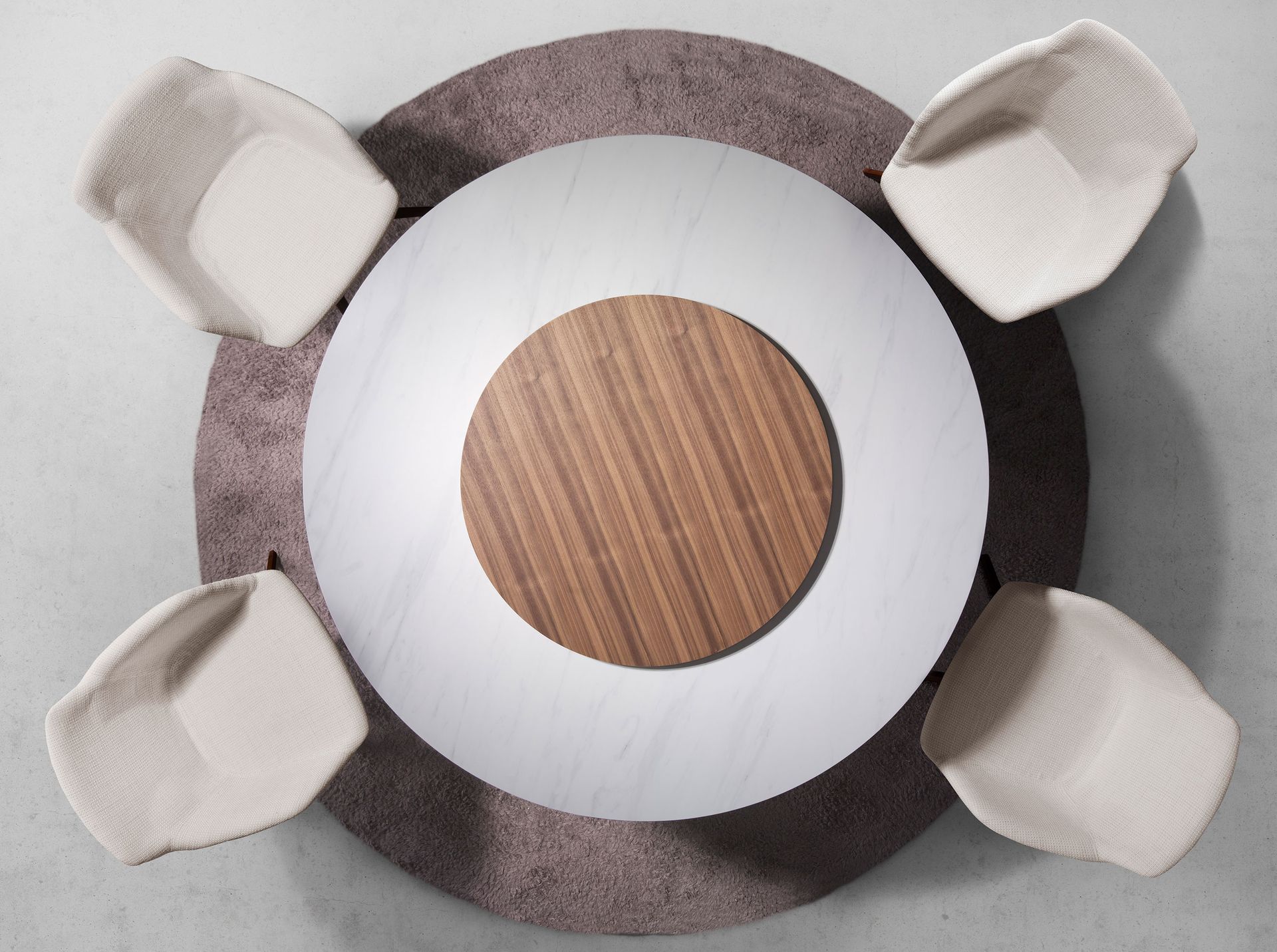 Beige fabric swivel chair