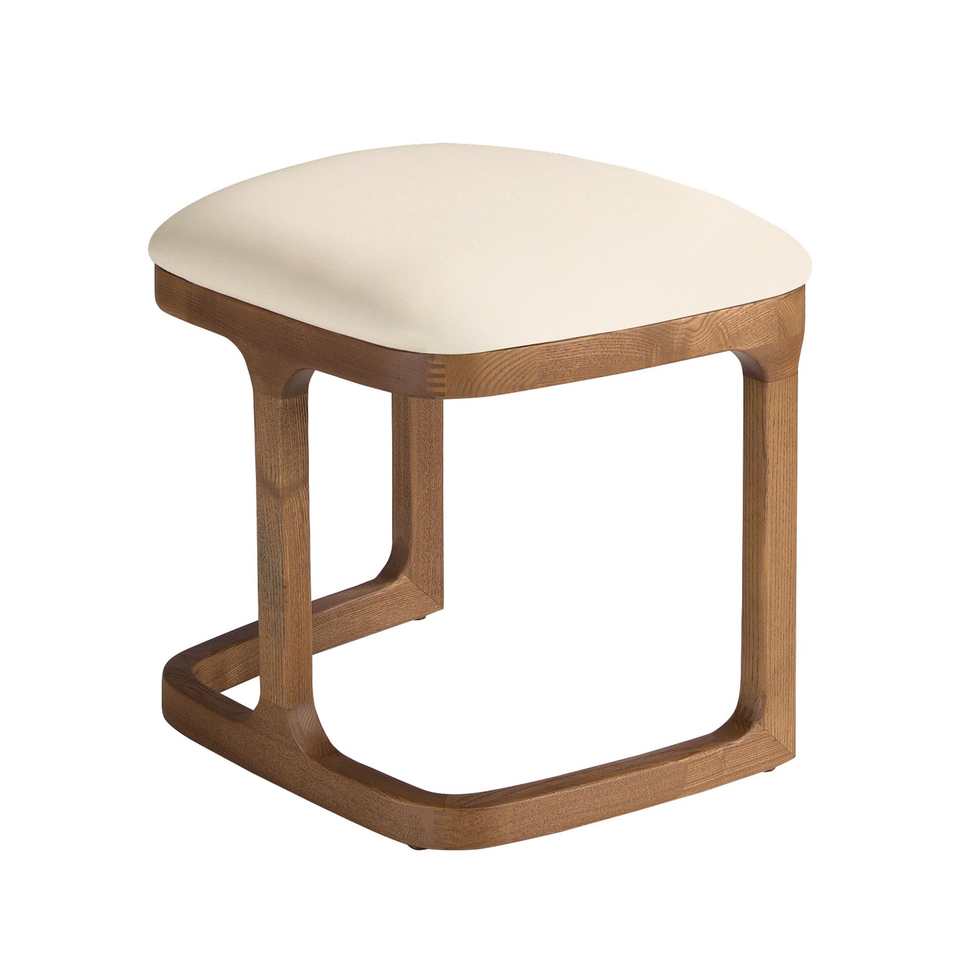 Bench in sand-coloured leatherette