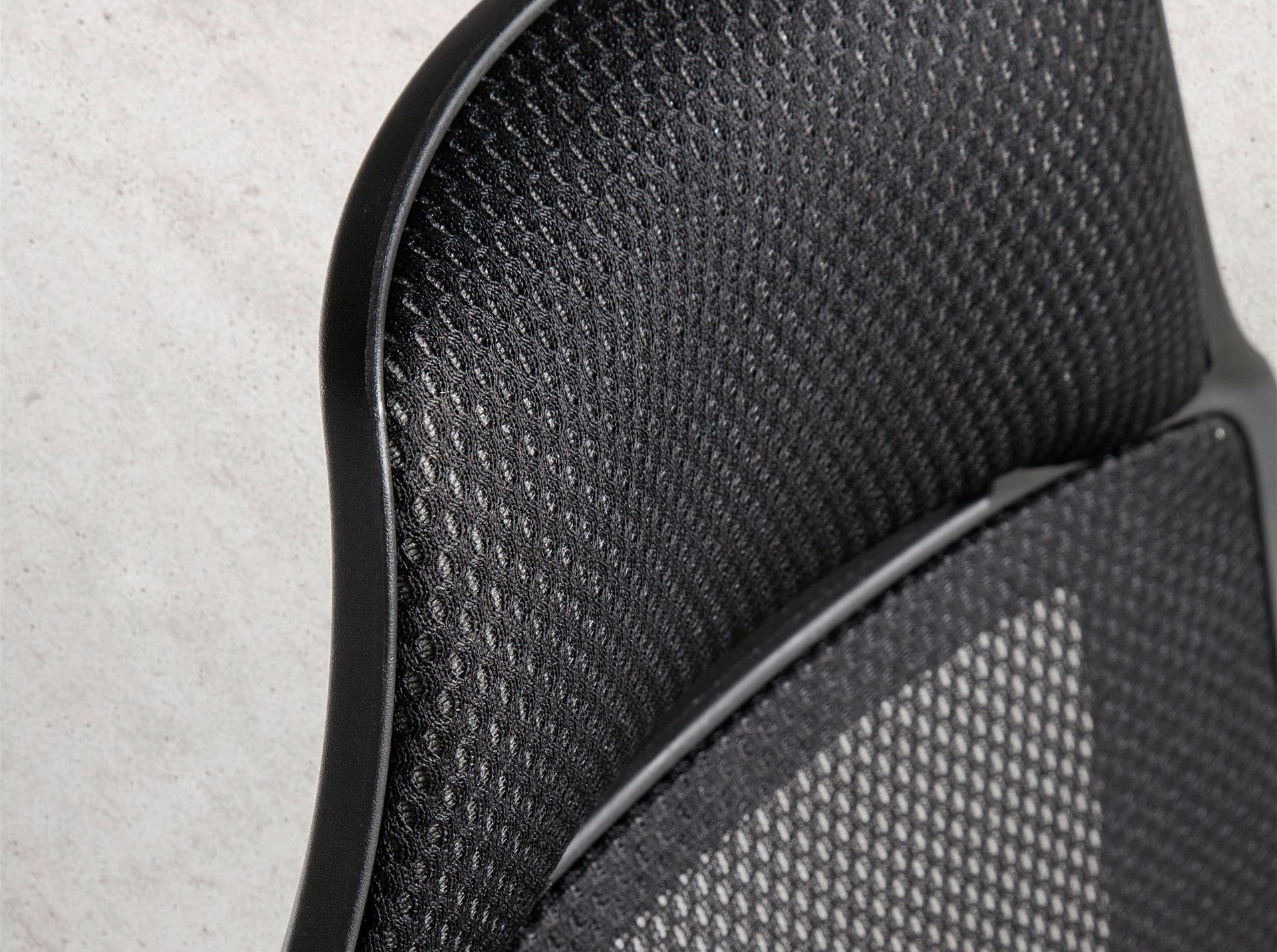 Black fabric swivel office chair