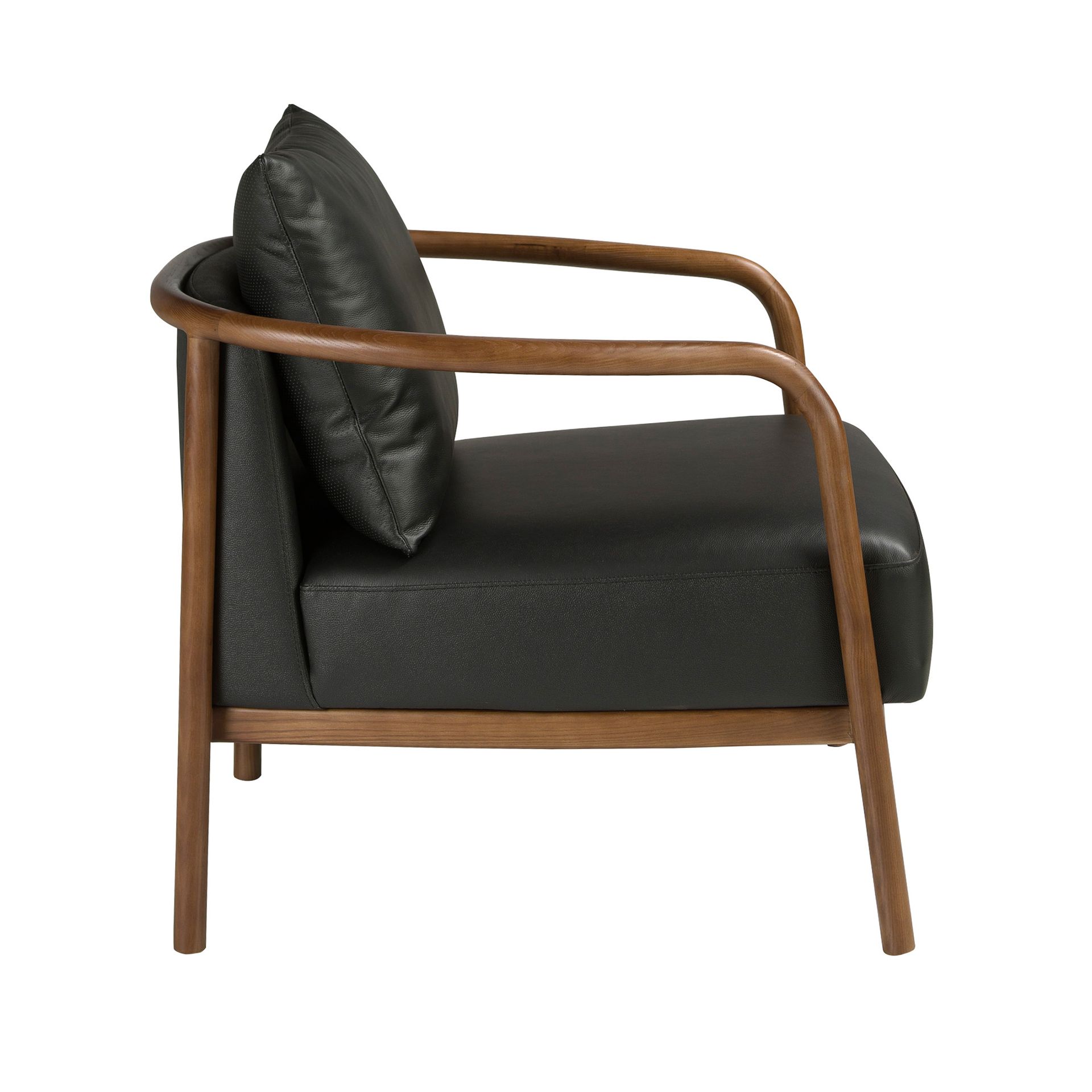 Black leather armchair
