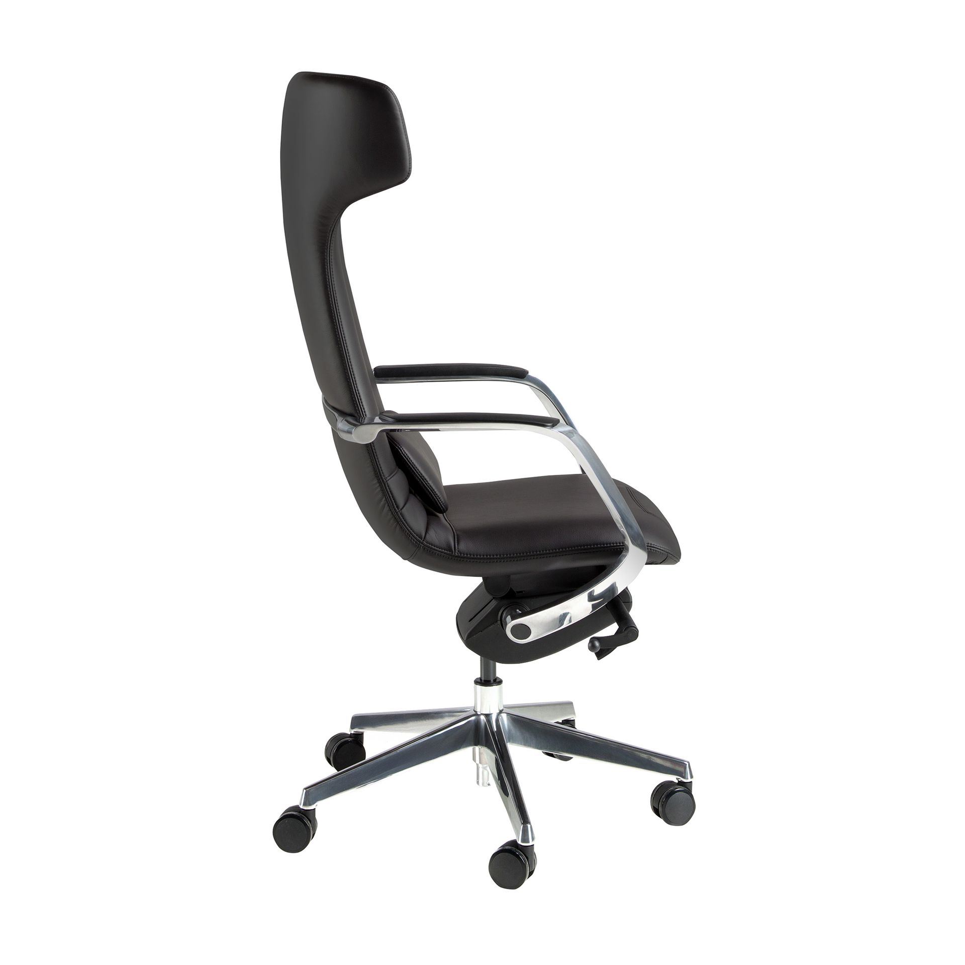 Black leatherette  swivel office chair