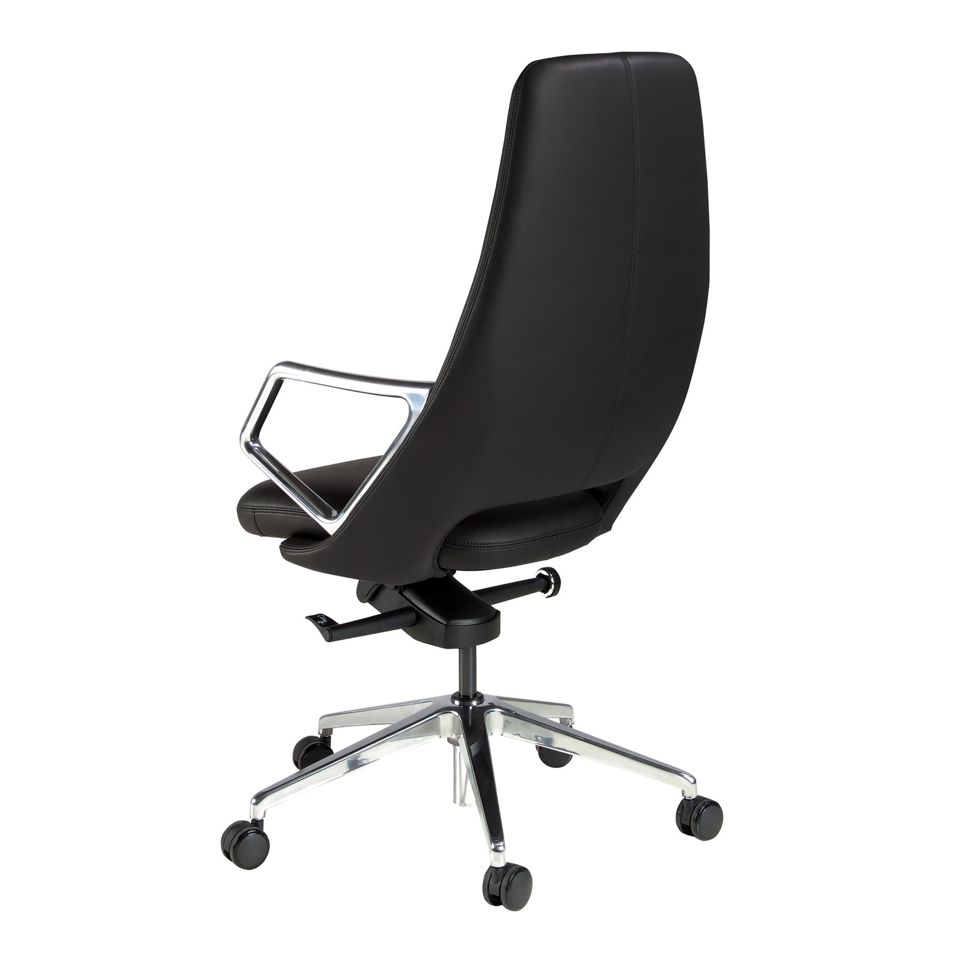 Black leatherette  swivel office chair