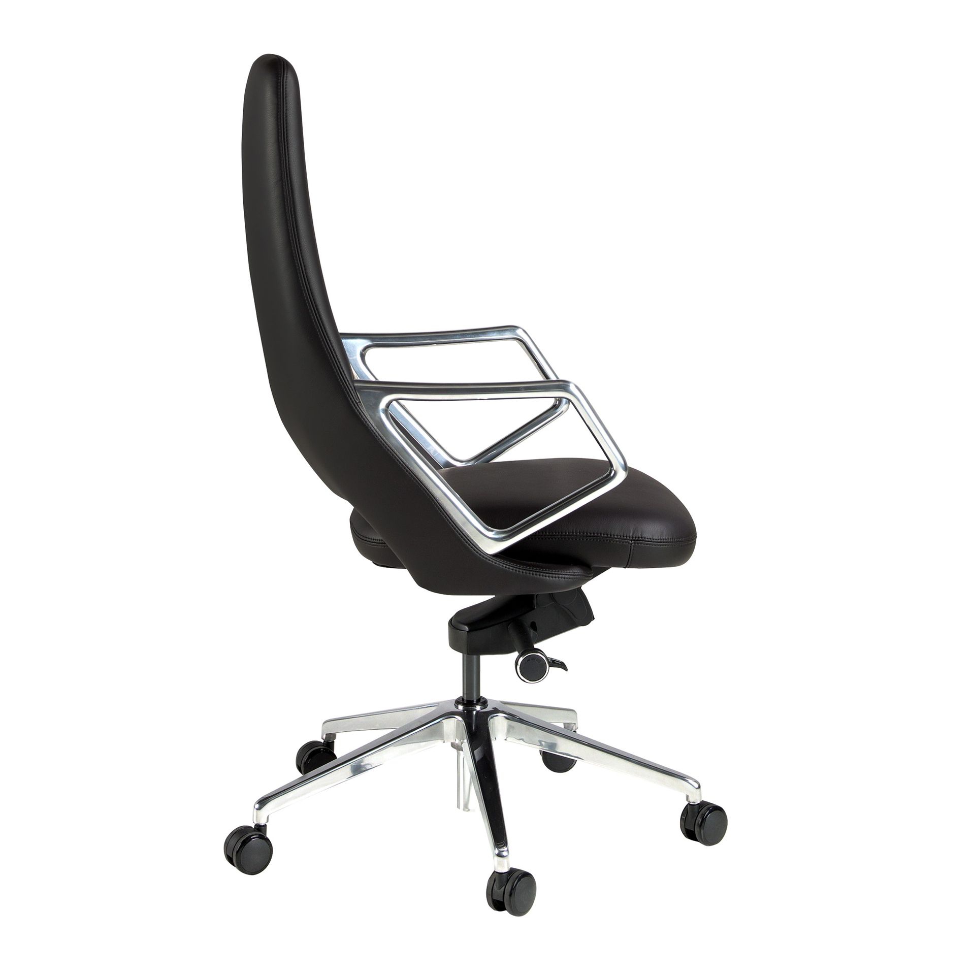 Black leatherette  swivel office chair