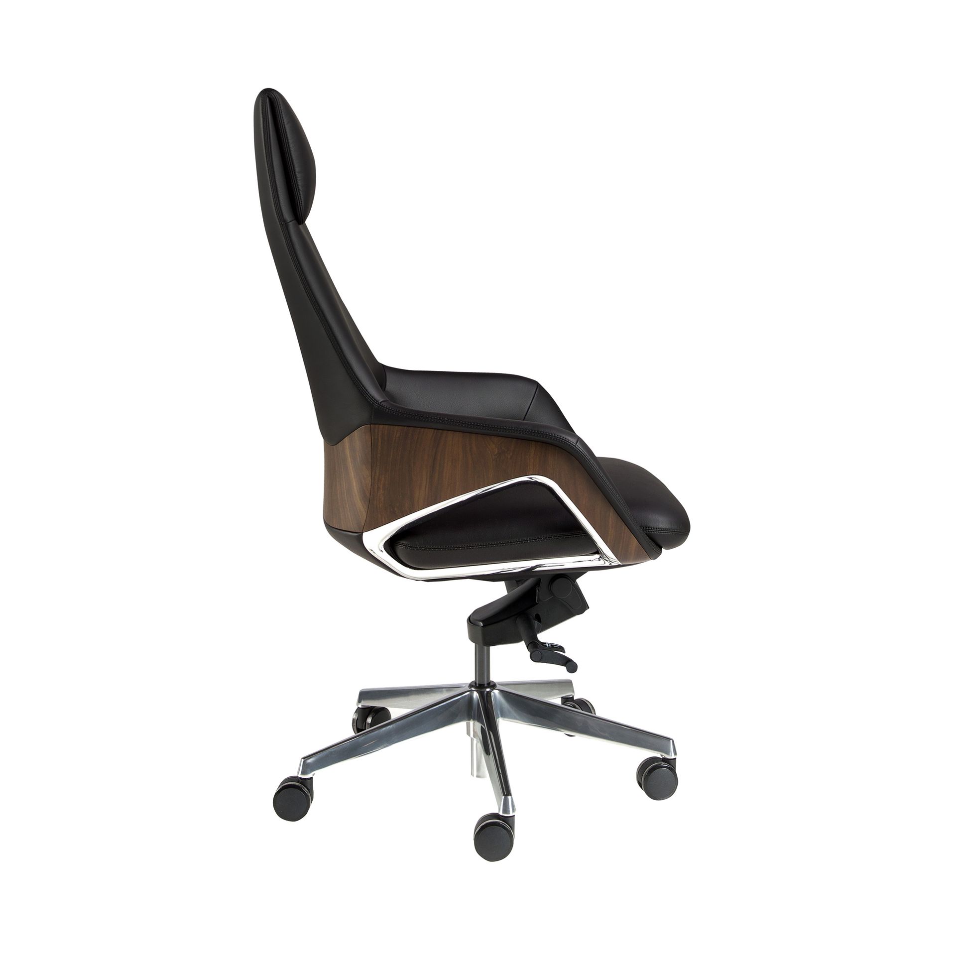Black leatherette Swivel Office Chair