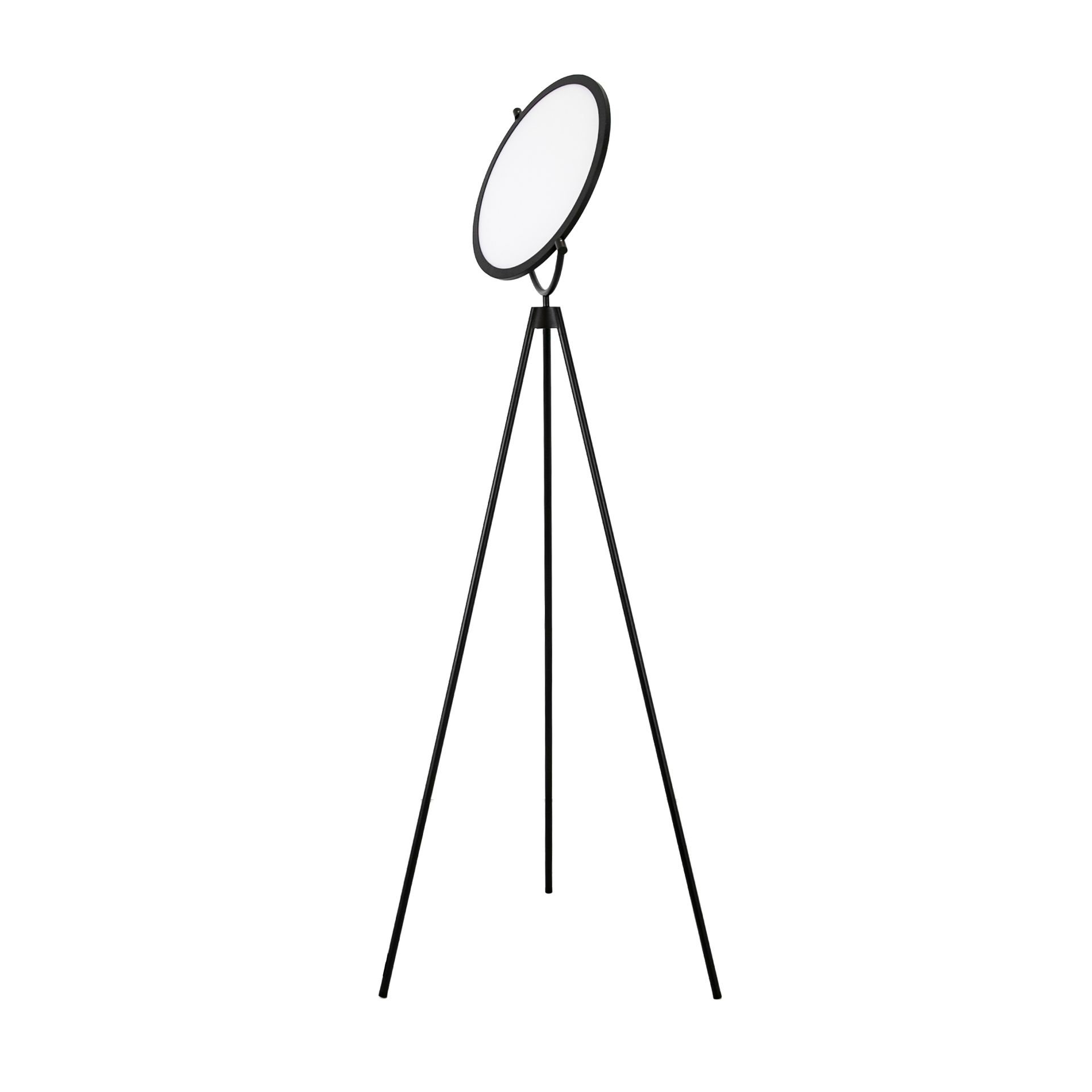 Black steel floor lamp