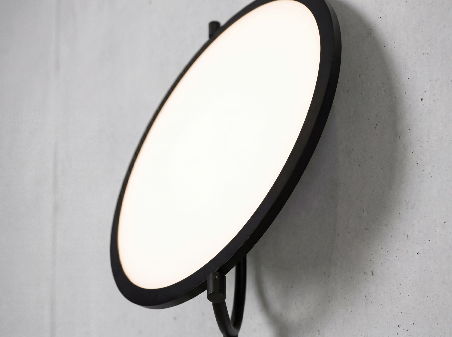 Black steel floor lamp