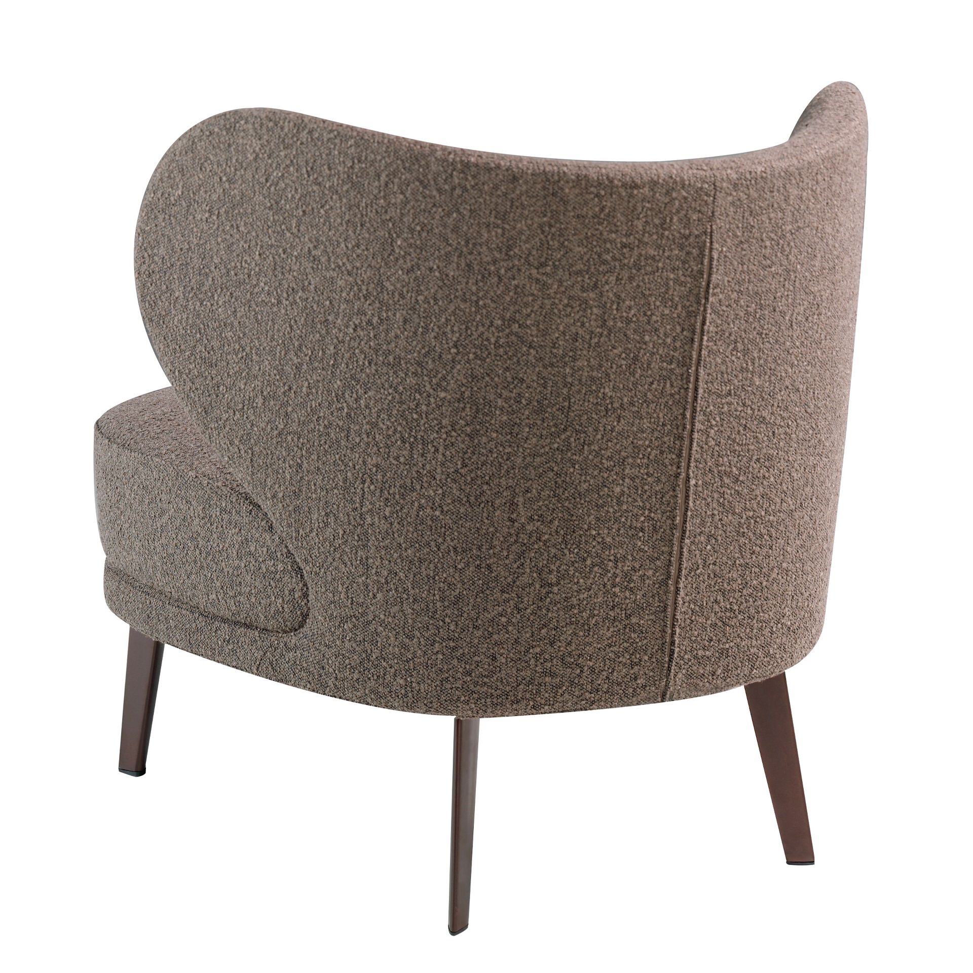 Brown fabric armchair