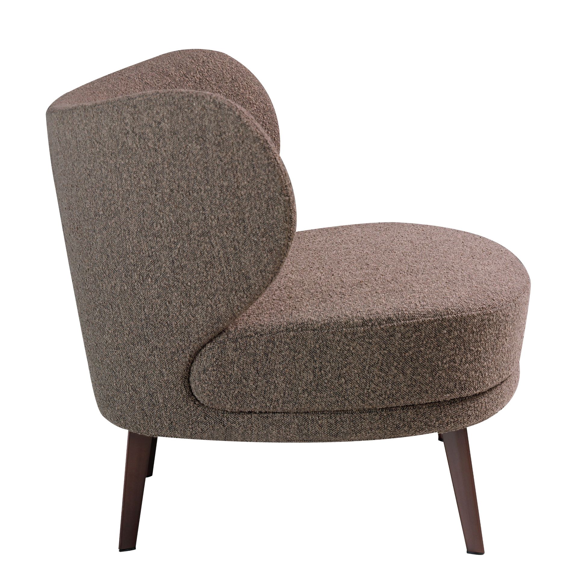 Brown fabric armchair