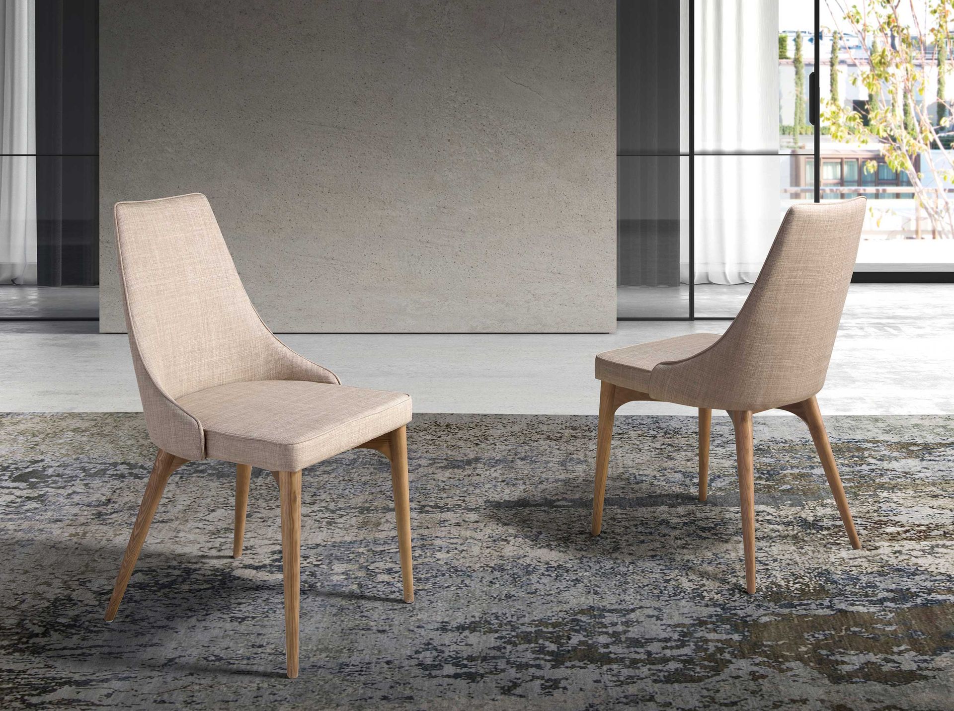 Brown fabric chair