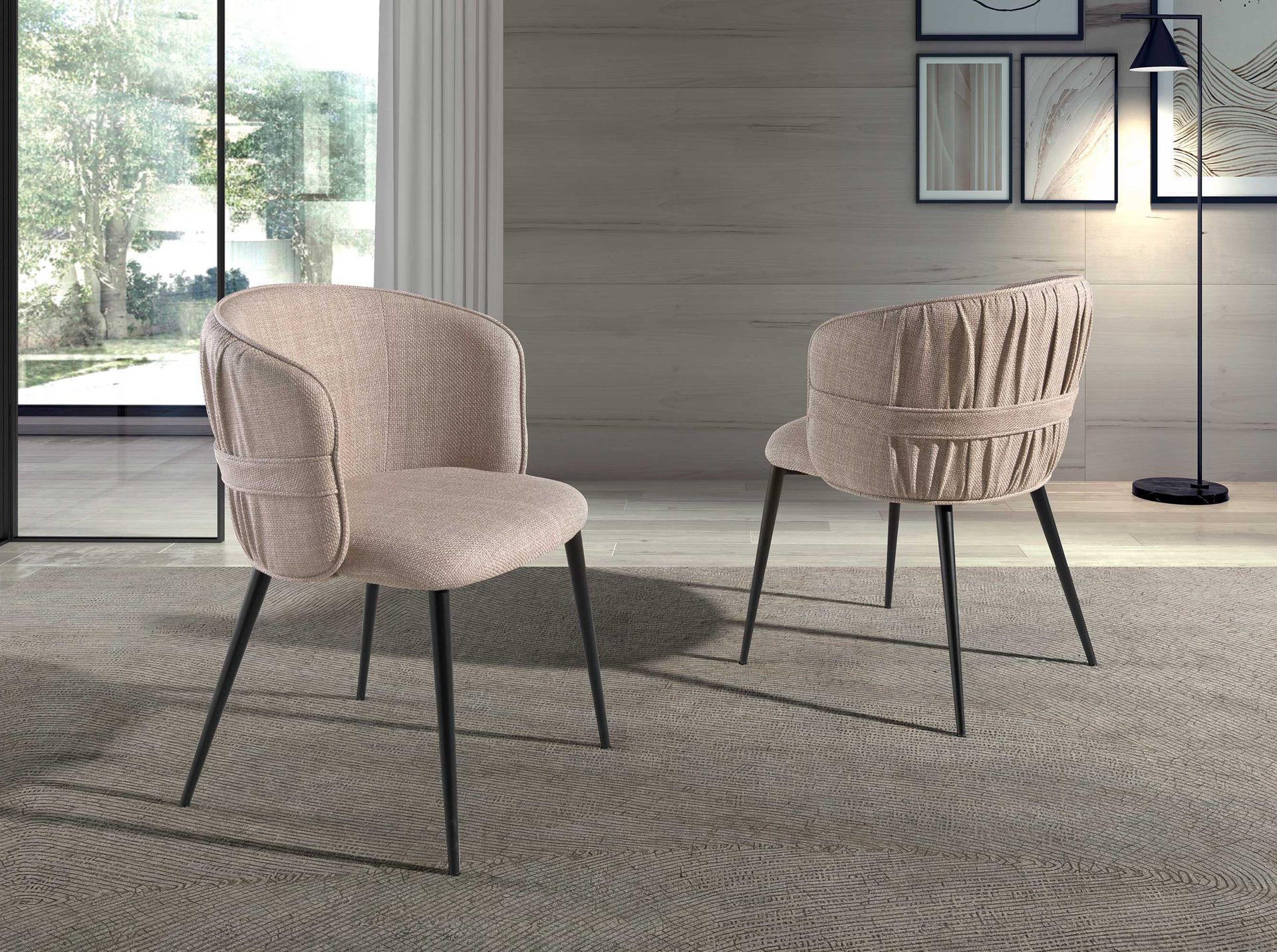 Brown fabric chair