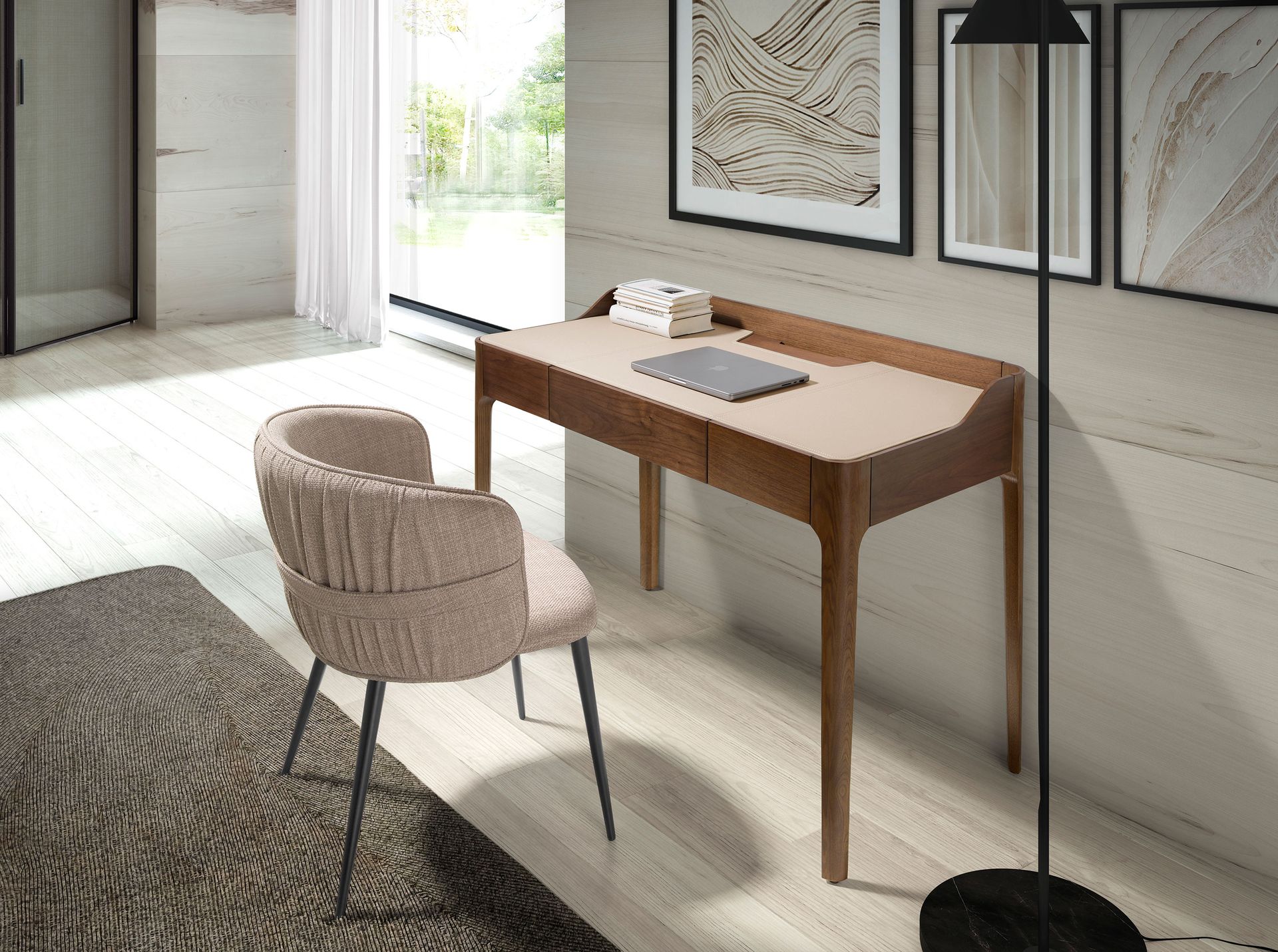 Brown fabric chair